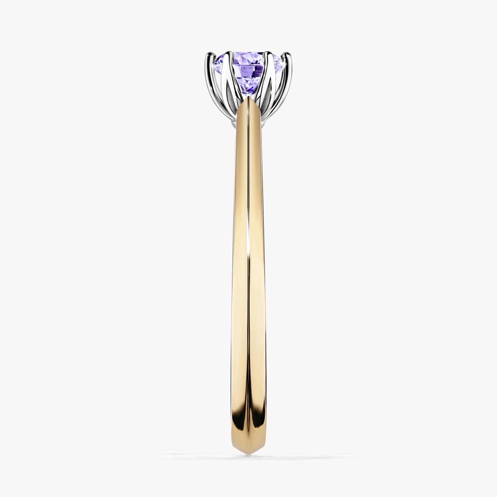 Pierscionek zareczynowy z tanzanitem 030 CT z zoltego zlota my daisy 03