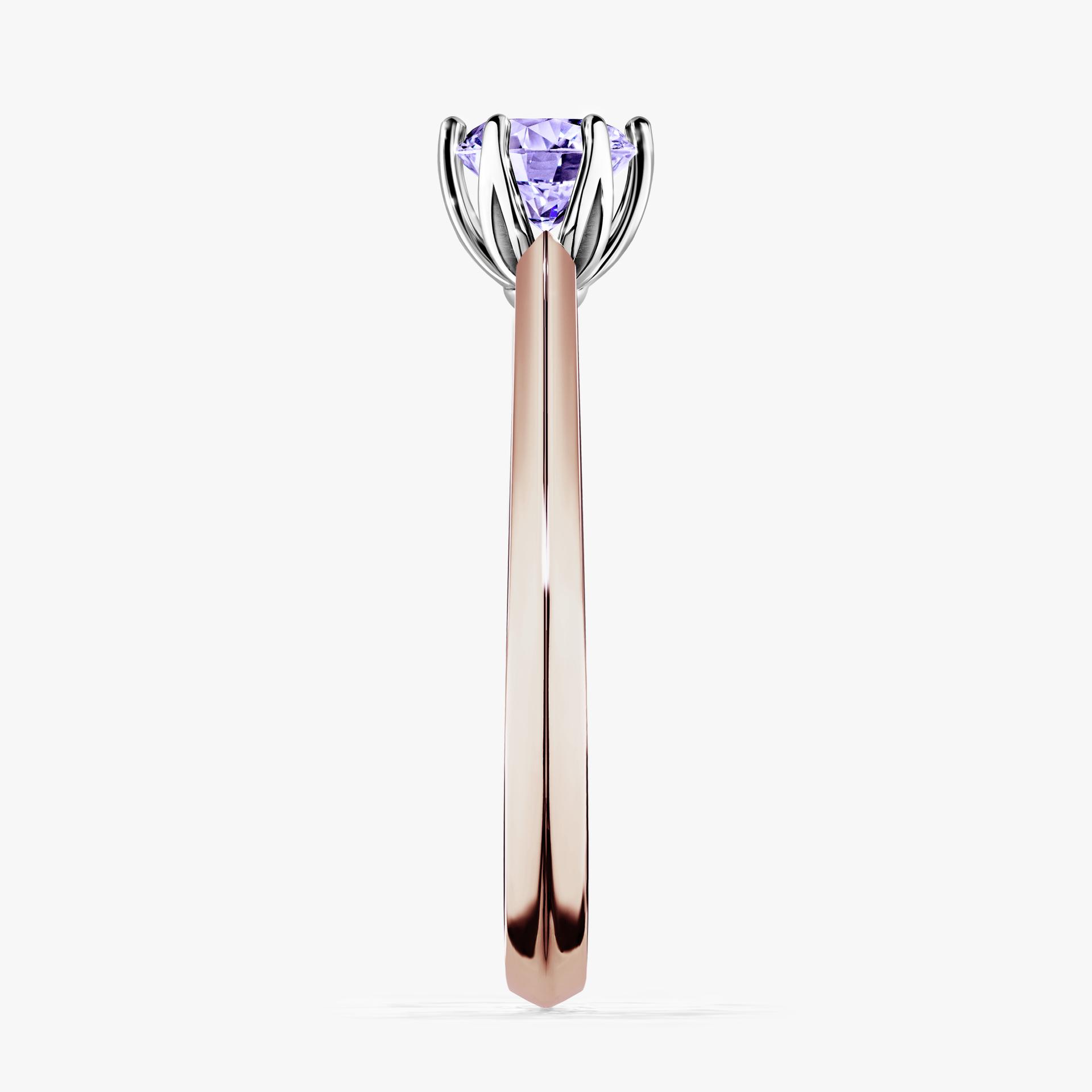 Pierscionek zareczynowy z tanzanitem 050 CT z rozowego zlota my daisy 03
