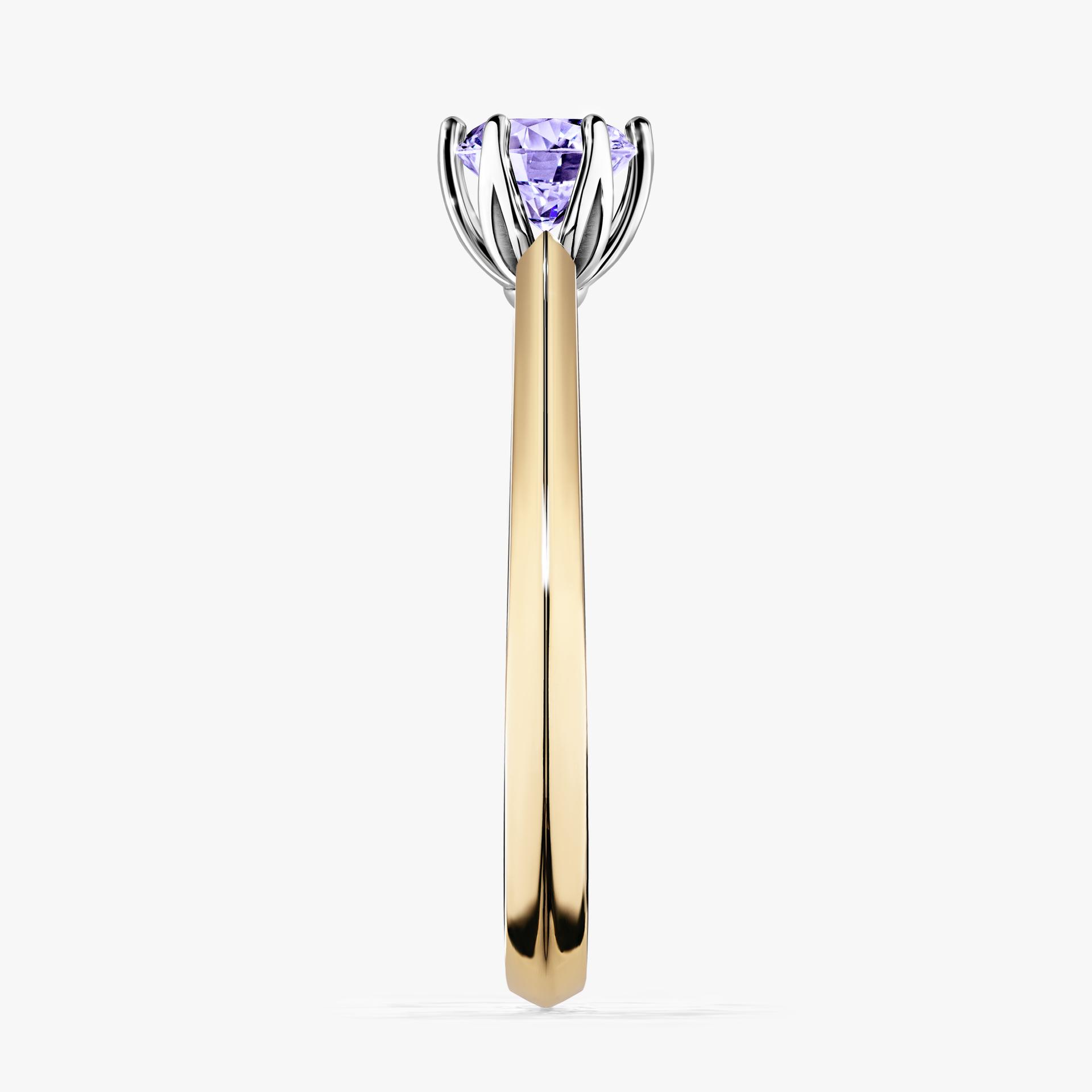 Pierscionek zareczynowy z tanzanitem 050 CT z zoltego zlota my daisy 03