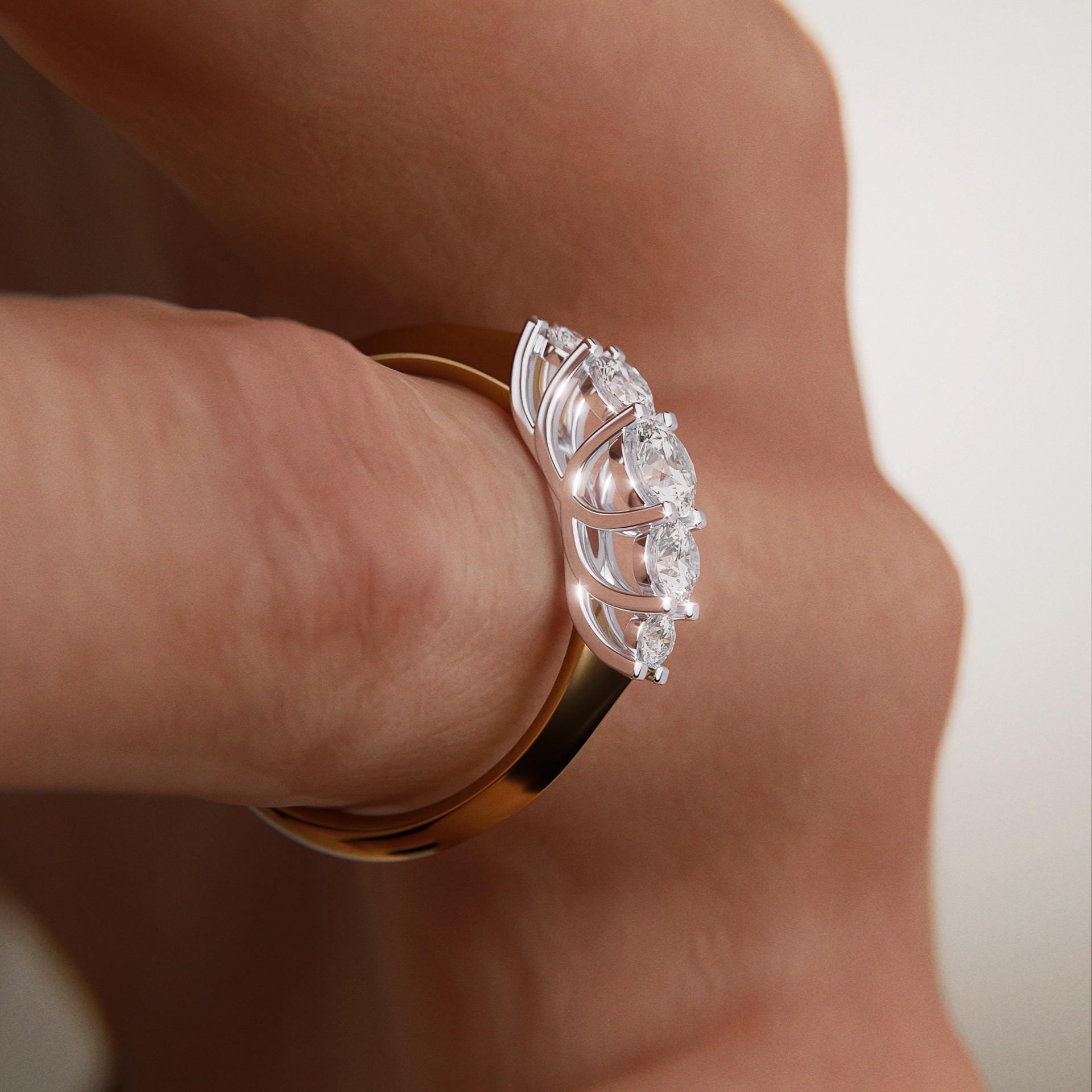 Pierścionek zaręczynowy My Darling z żółtego złota z diamentem laboratoryjnym 0,53ct