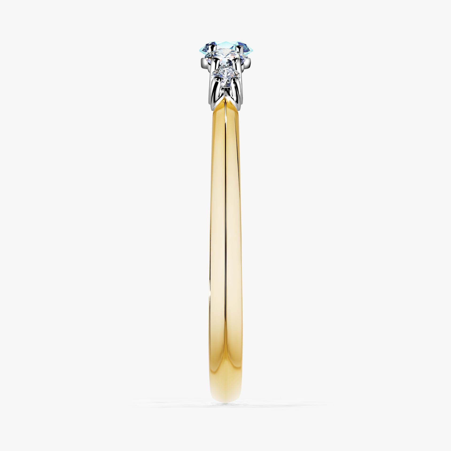 Pierścionek zaręczynowy My Darling z żółtego złota z akwamarynem 0,22ct