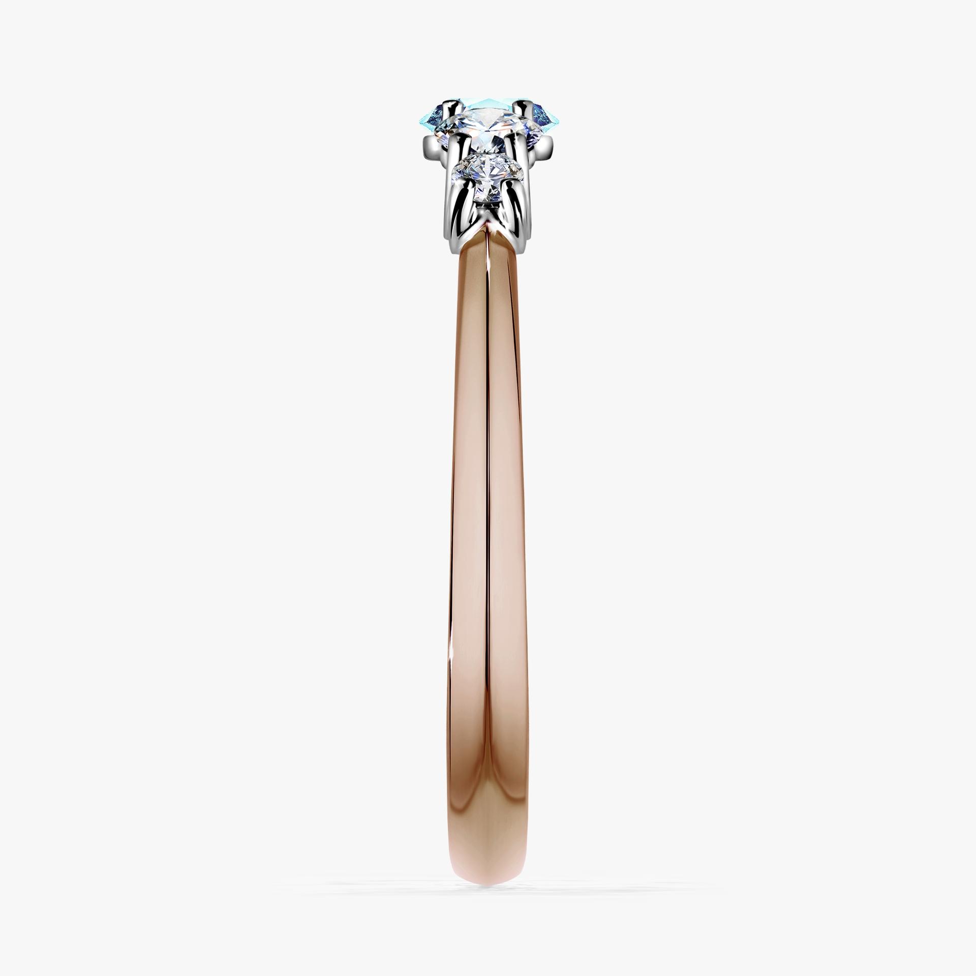 Pierścionek zaręczynowy My Darling z różowego złota z akwamarynem 0,53ct