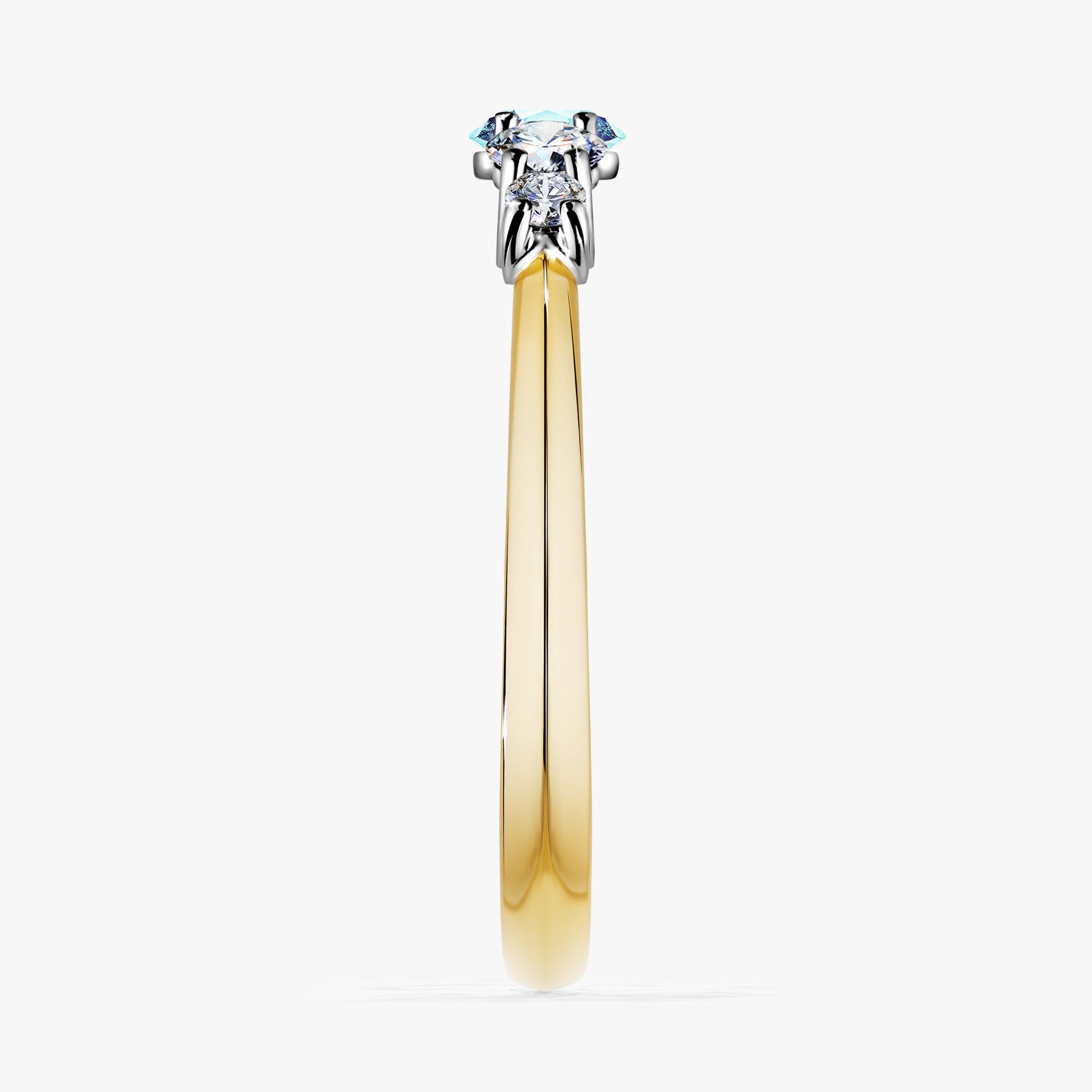 Pierścionek zaręczynowy My Darling z żółtego złota z akwamarynem 0,53ct