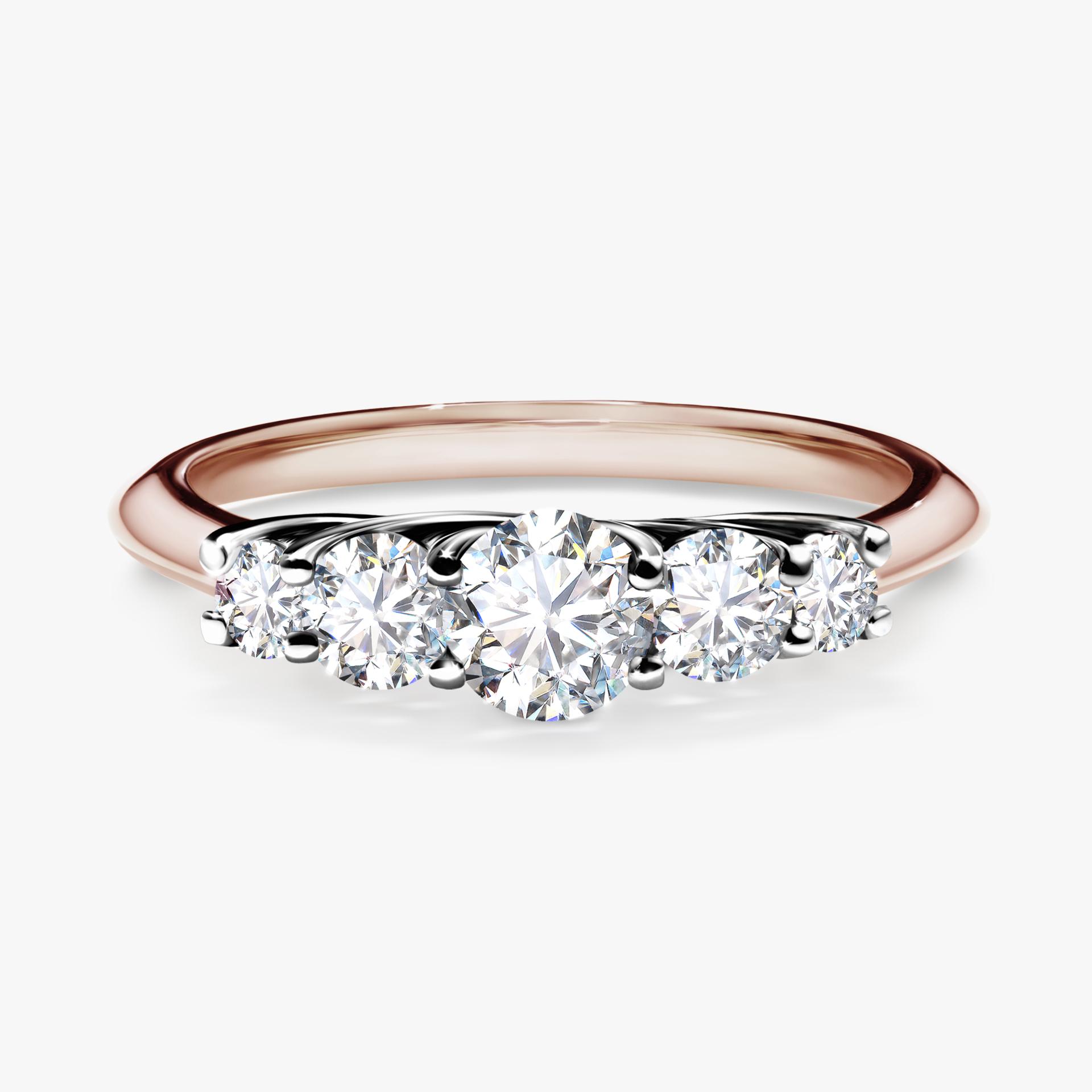Pierscionek zareczynowy z diamentem 053 CT z rozowego zlota my darling 01