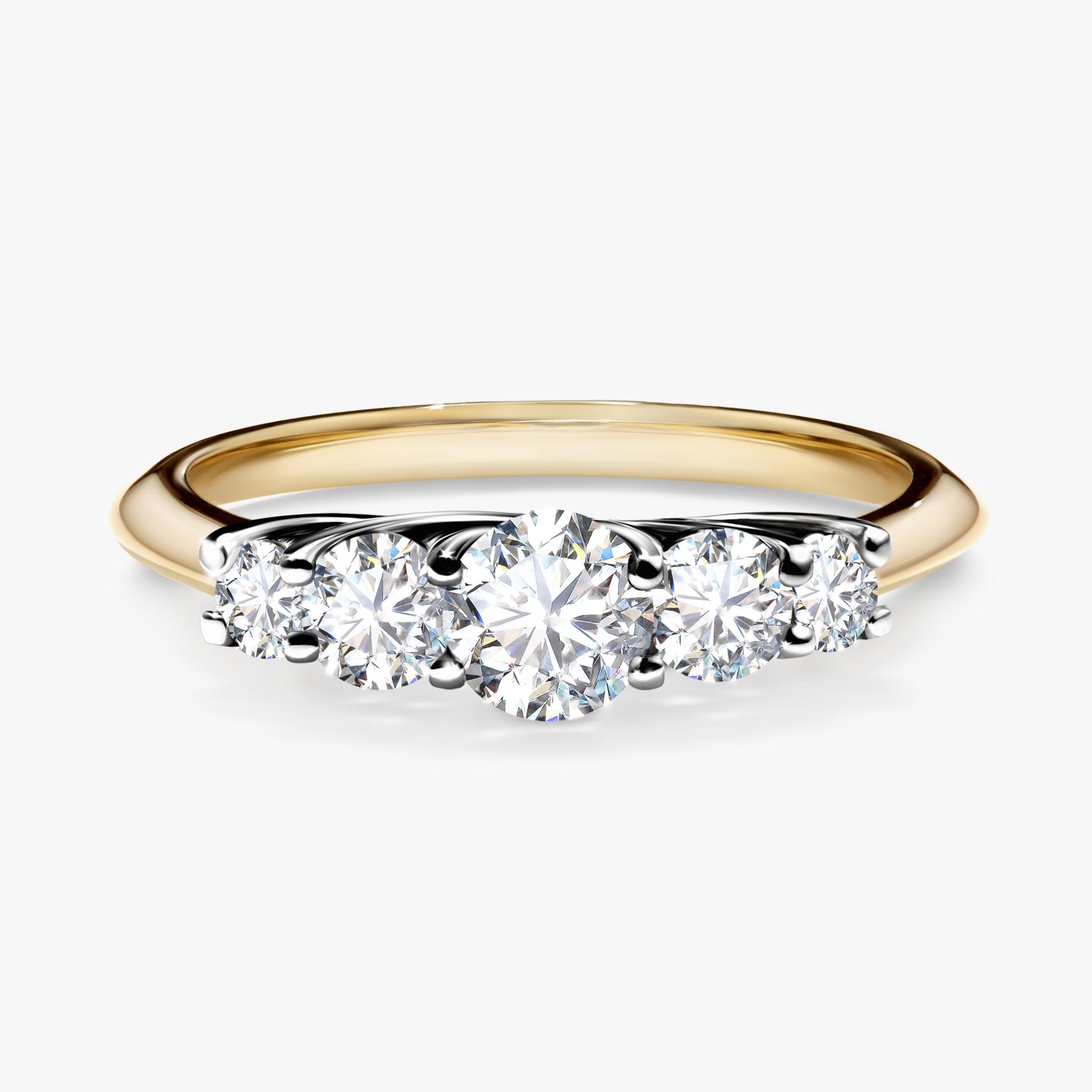 Pierścionek zaręczynowy My Darling z żółtego złota z diamentem naturalnym 0,53ct