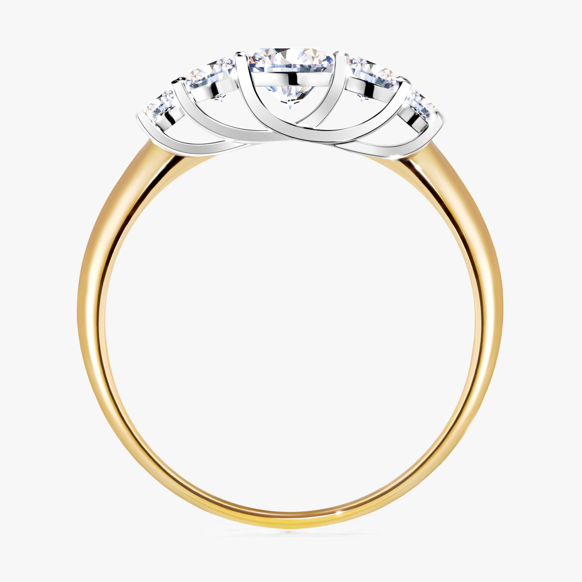 Pierścionek zaręczynowy My Darling z żółtego złota z diamentem naturalnym 0,53ct