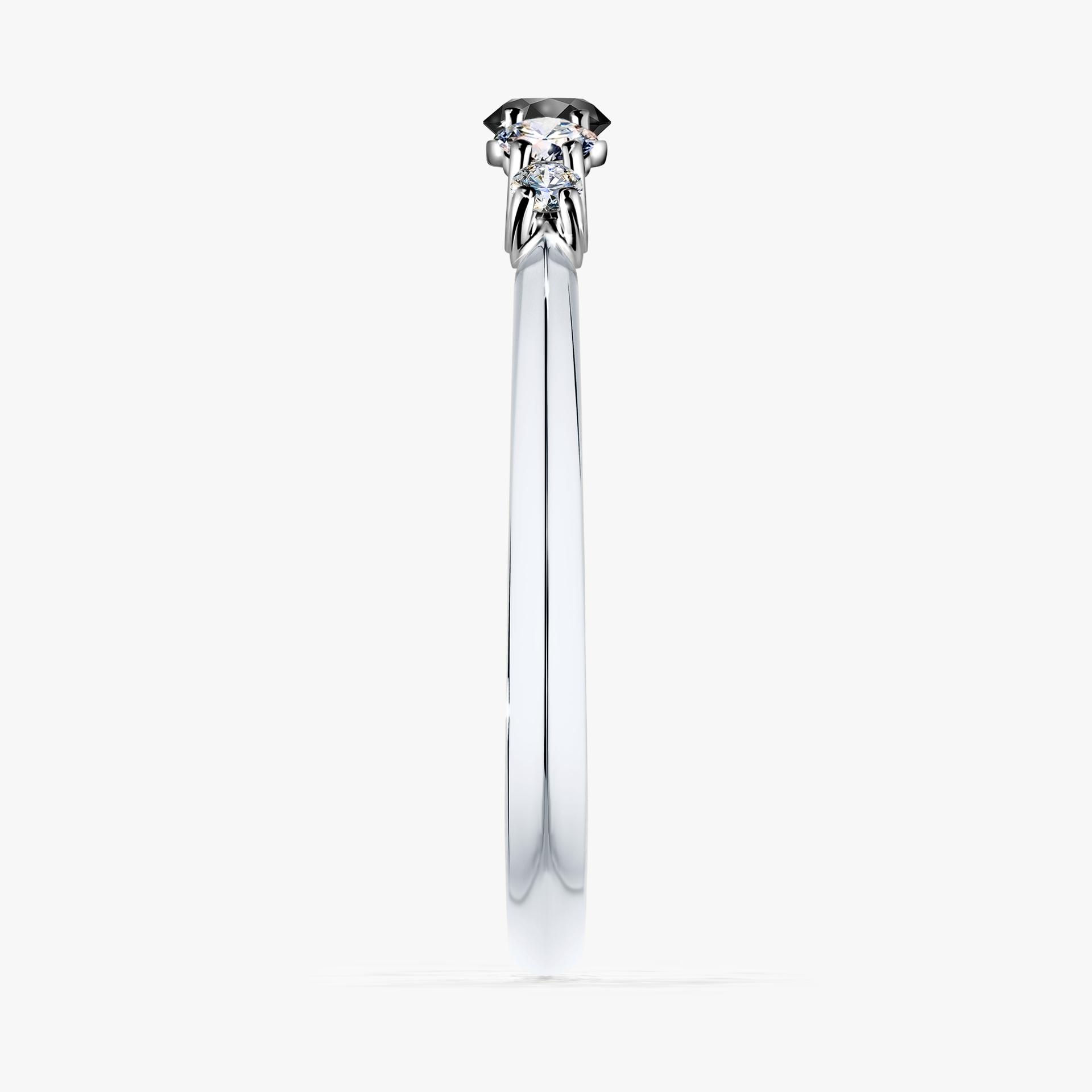 Pierscionek zareczynowy z diamentem czarny 022 CT z bialego zlota my darling 03
