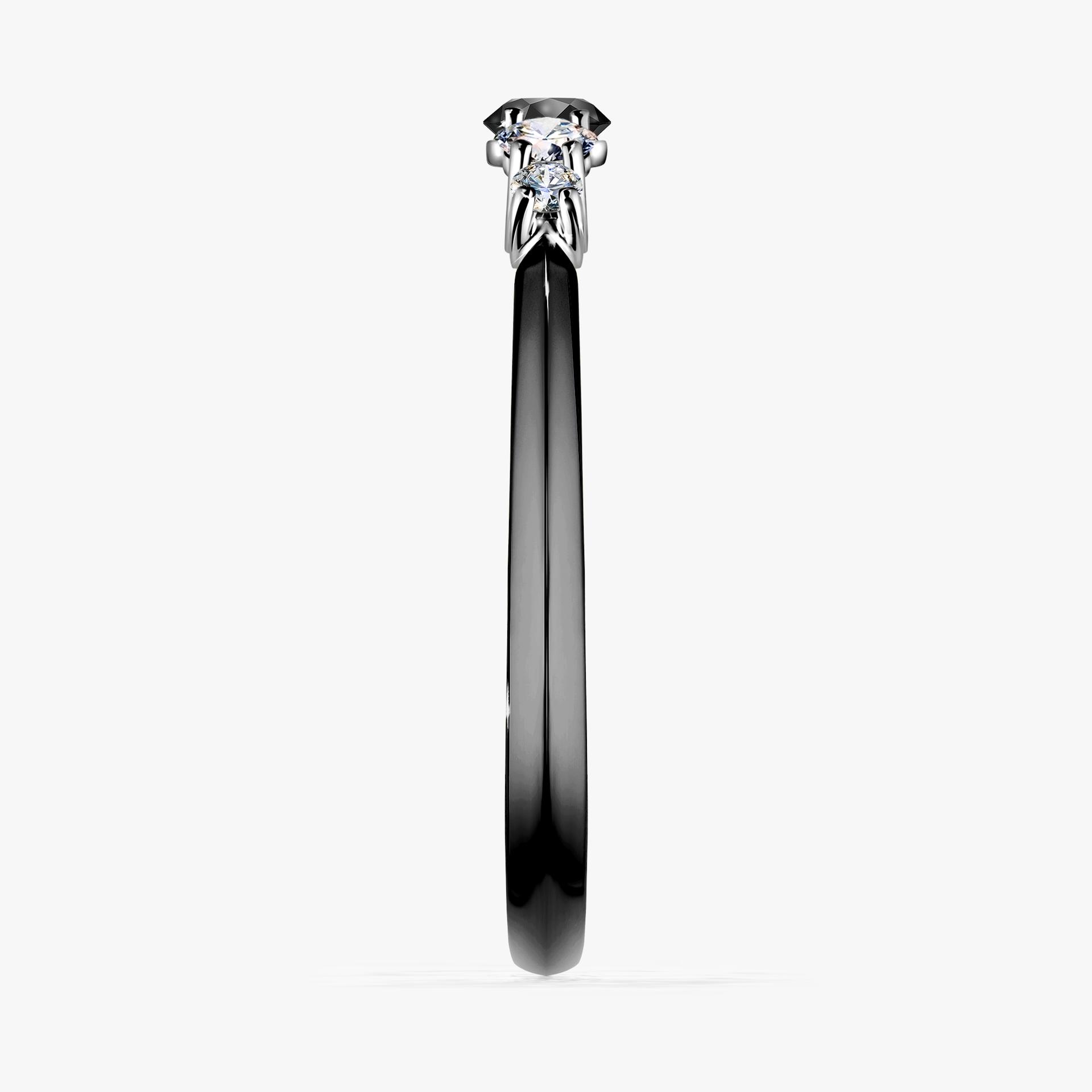 Pierscionek zareczynowy z diamentem czarny 022 CT z czarnego zlota my darling 03