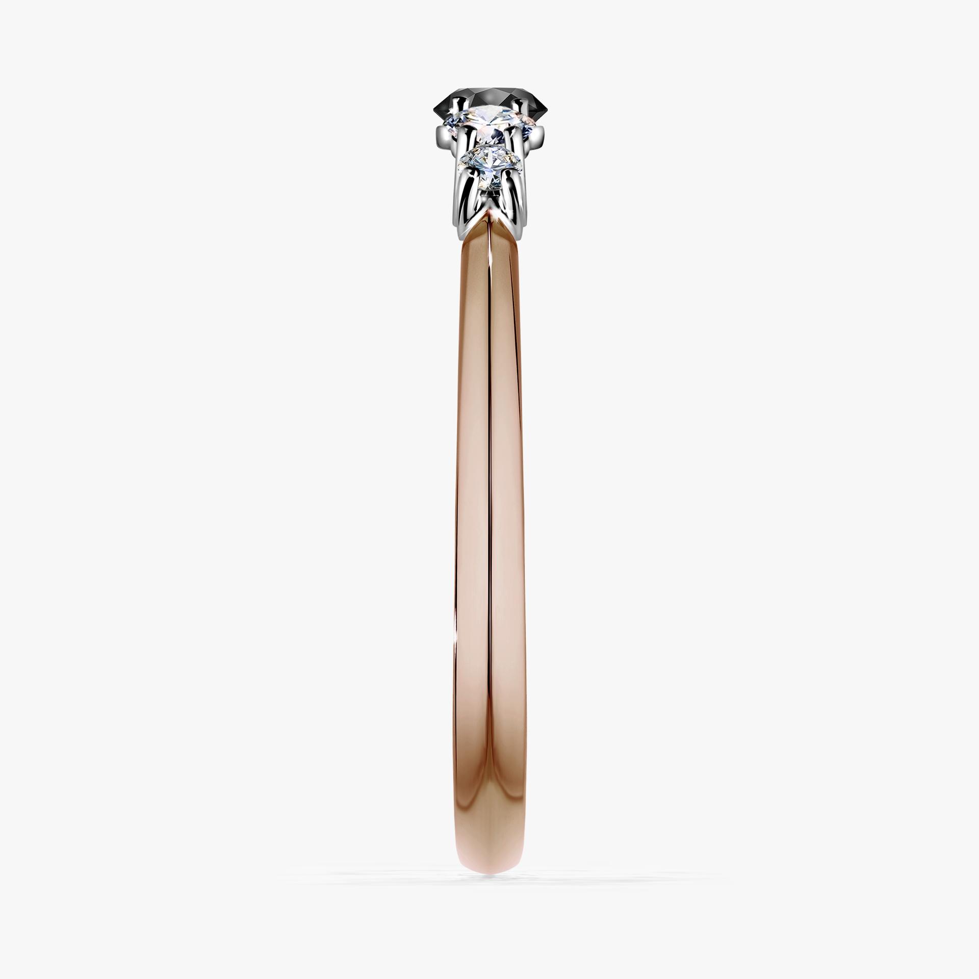 Pierscionek zareczynowy z diamentem czarny 022 CT z rozowego zlota my darling 03