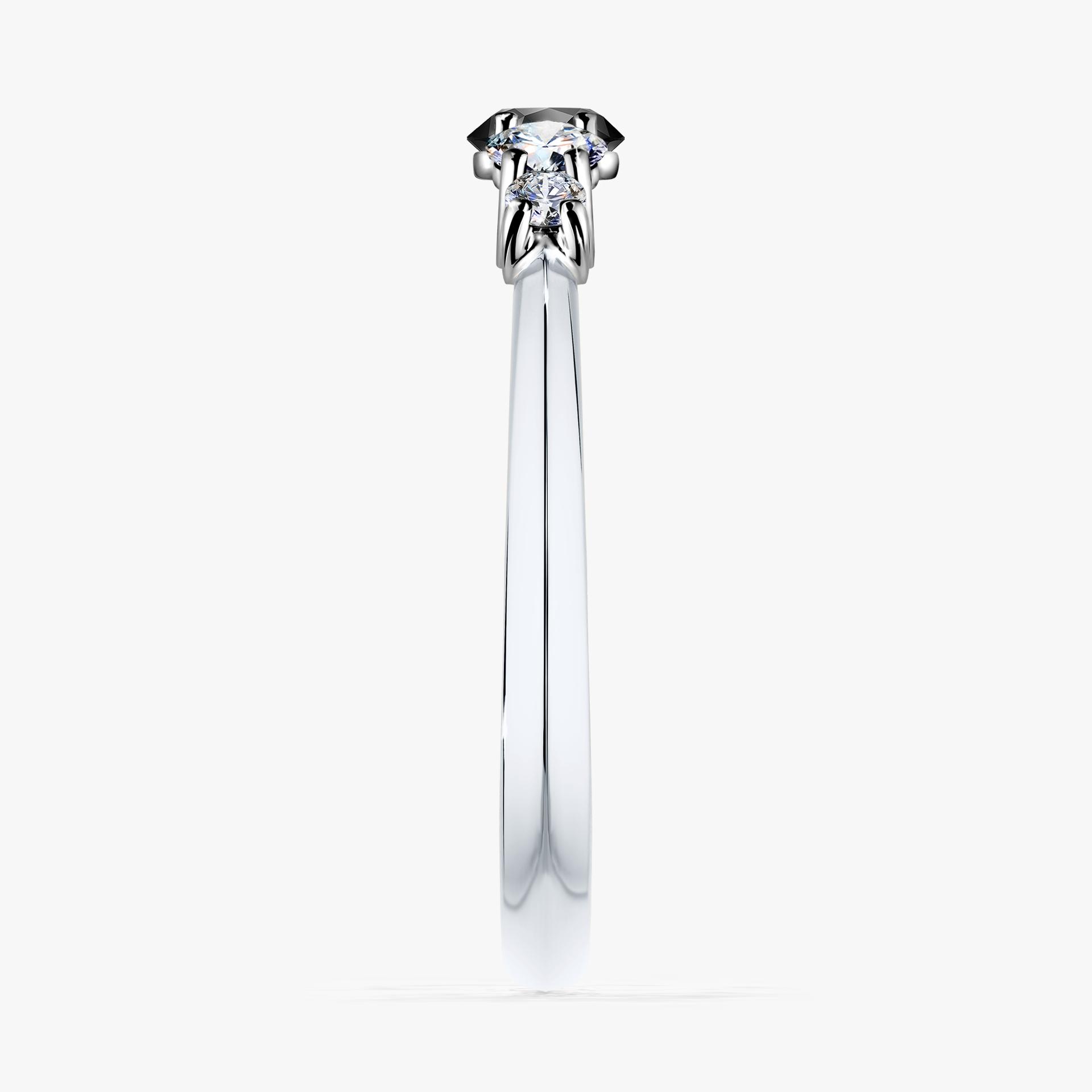 Pierscionek zareczynowy z diamentem czarny 053 CT z bialego zlota my darling 03