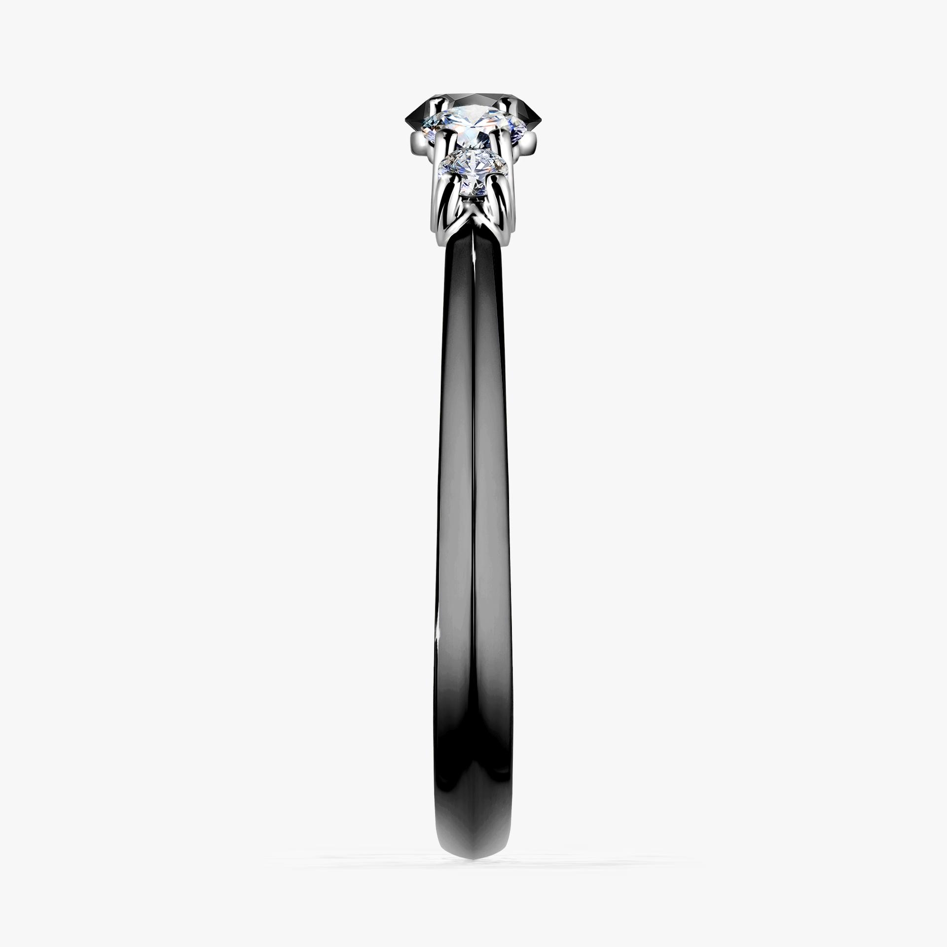 Pierscionek zareczynowy z diamentem czarny 053 CT z czarnego zlota my darling 03