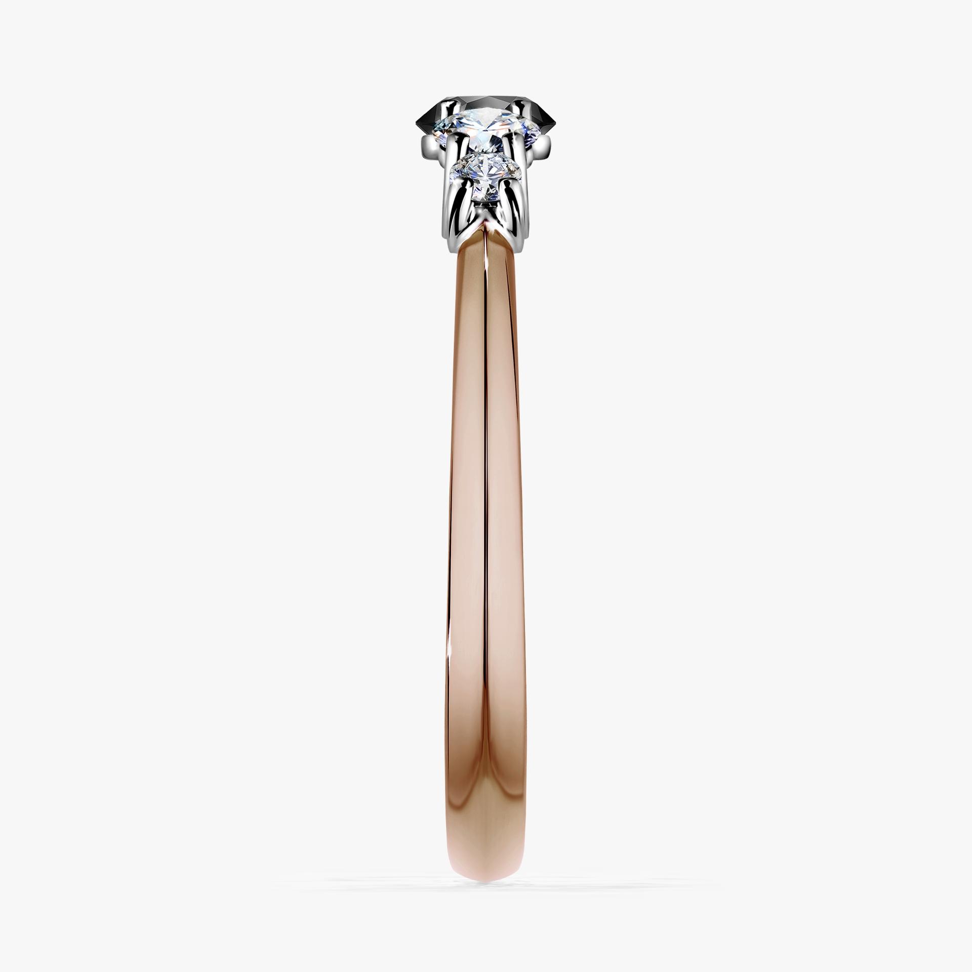 Pierscionek zareczynowy z diamentem czarny 053 CT z rozowego zlota my darling 03