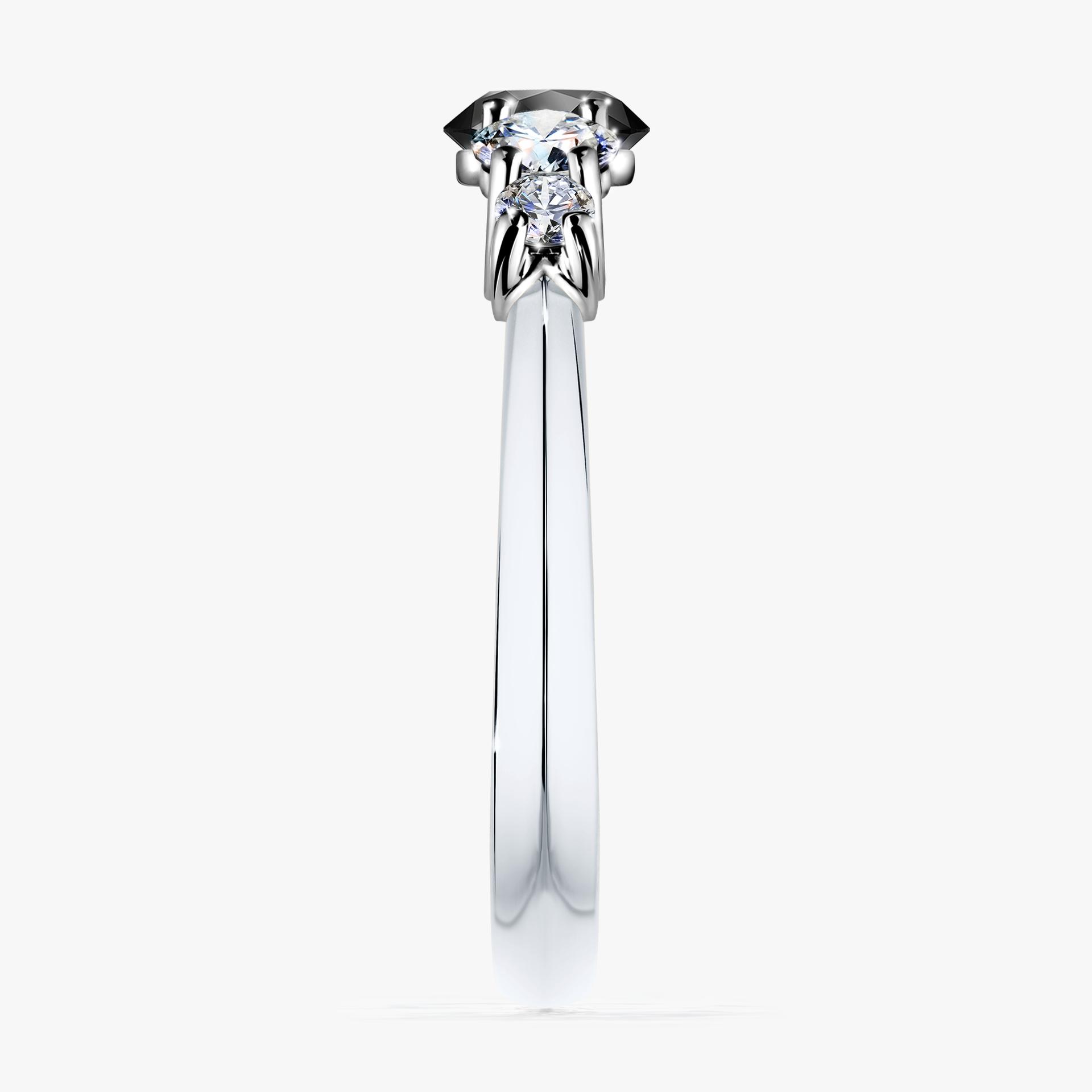 Pierscionek zareczynowy z diamentem czarny 096 CT z bialego zlota my darling 03