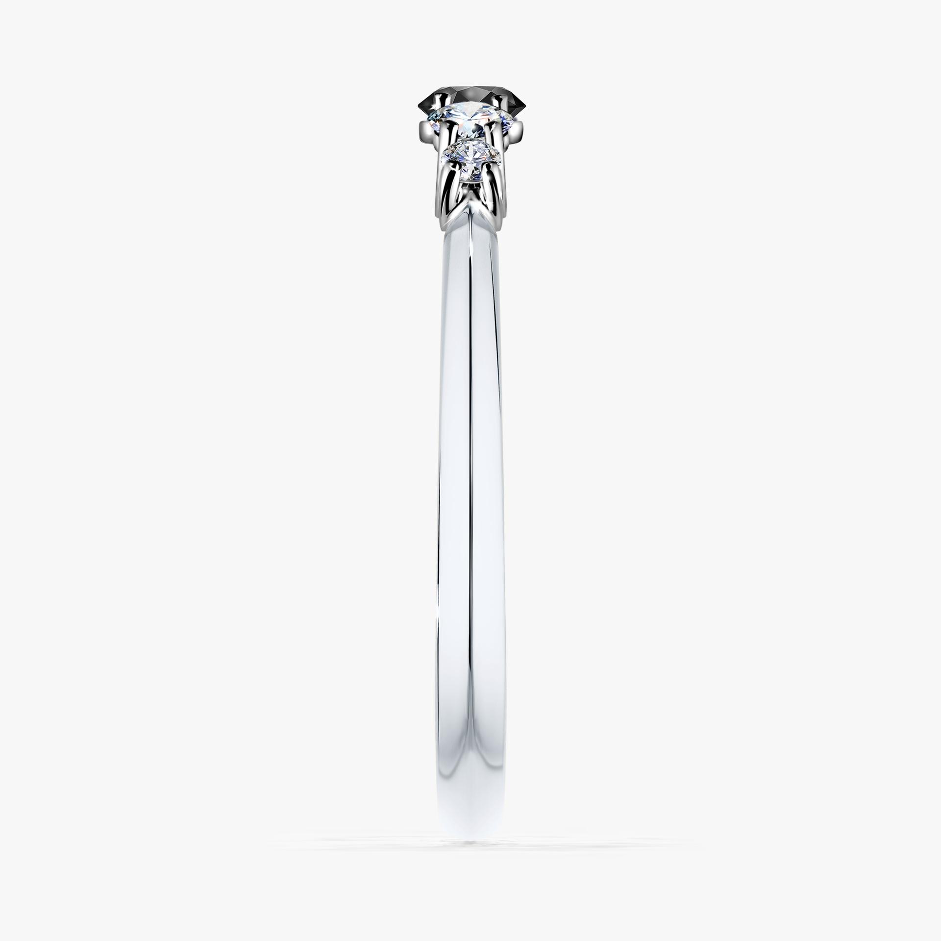 Pierscionek zareczynowy z diamentem czarnym 022 CT z bialego zlota my darling 03