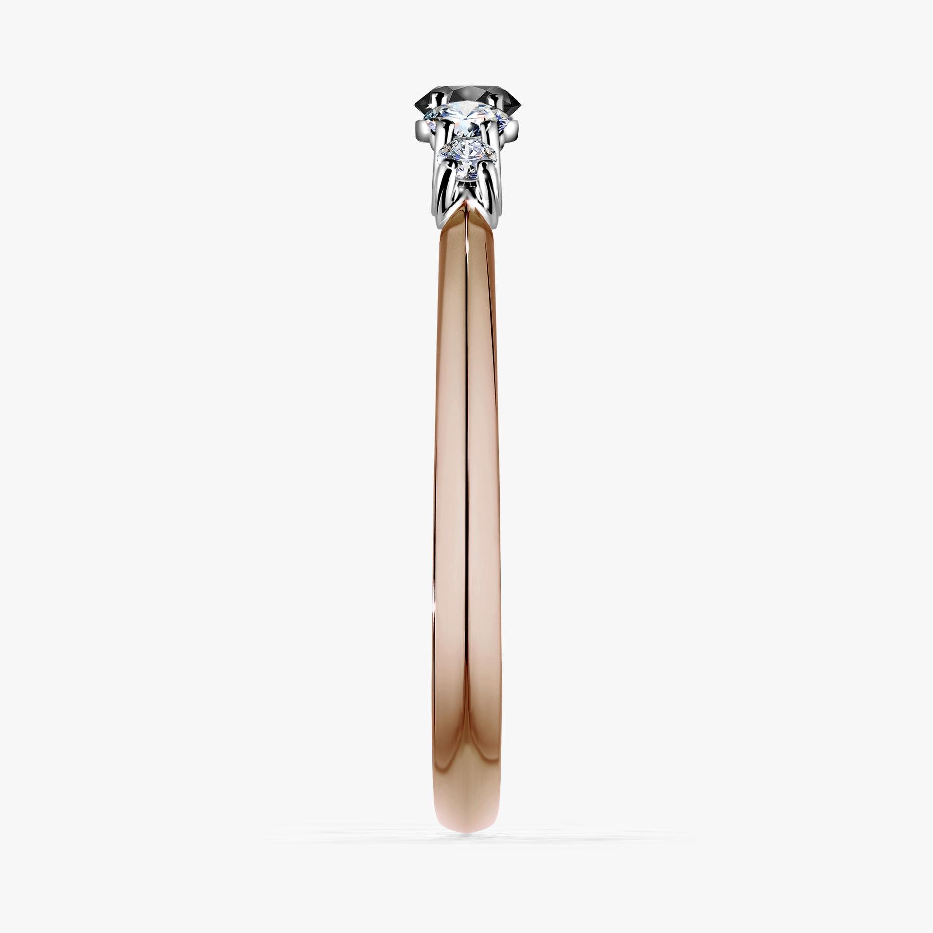 Pierscionek zareczynowy z diamentem czarnym 022 CT z rozowego zlota my darling 03
