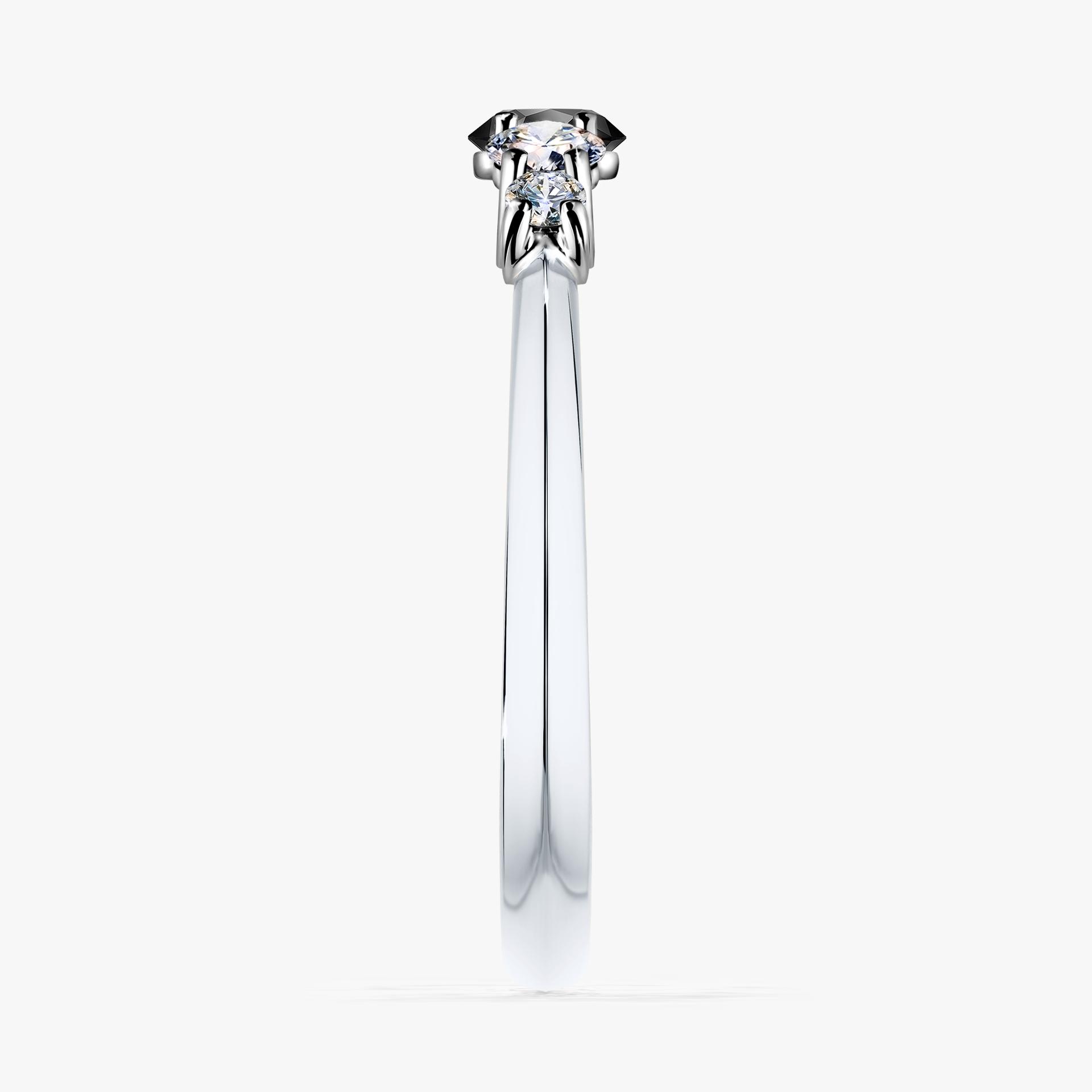 Pierscionek zareczynowy z diamentem czarnym 053 CT z bialego zlota my darling 03