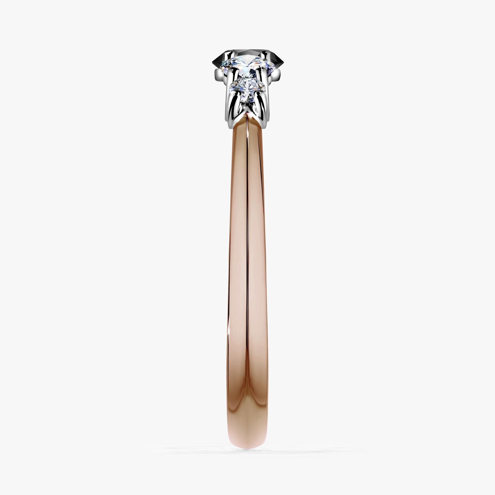 Pierscionek zareczynowy z diamentem czarnym 053 CT z rozowego zlota my darling 03