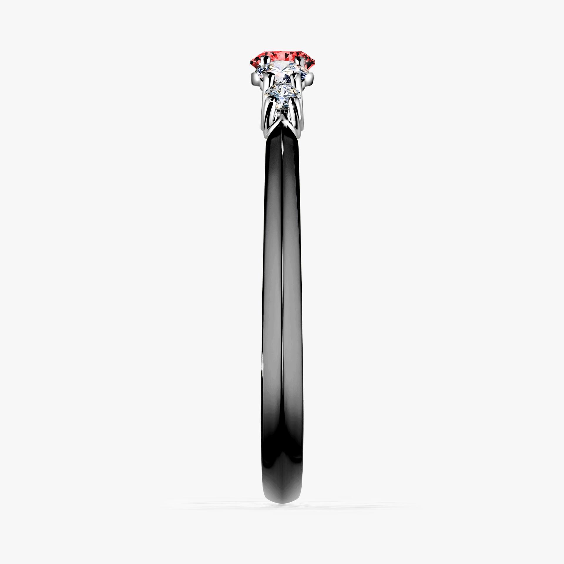 Pierscionek zareczynowy z diamentem czerwony 022 CT z czarnego zlota my darling 03
