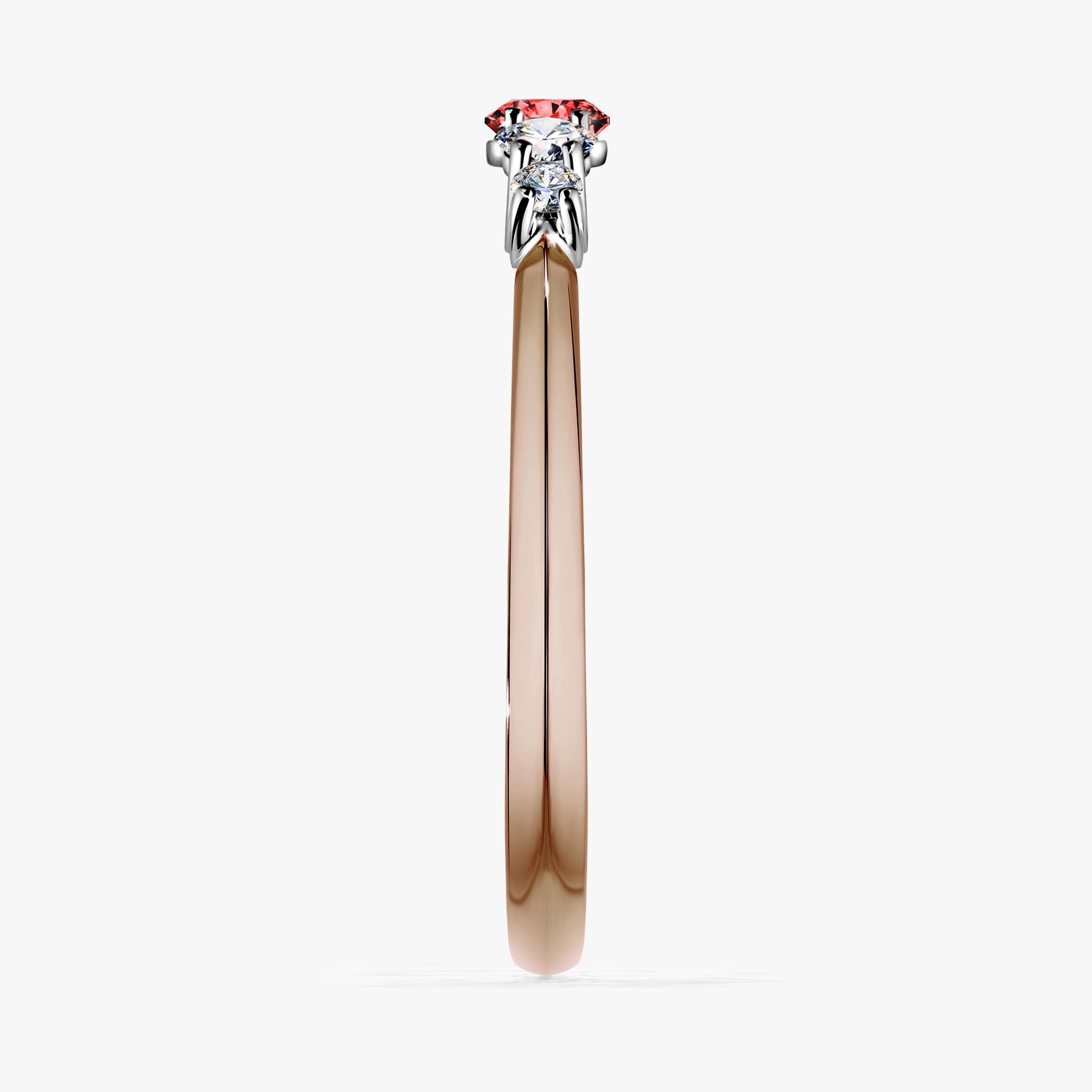 Pierscionek zareczynowy z diamentem czerwony 022 CT z rozowego zlota my darling 03