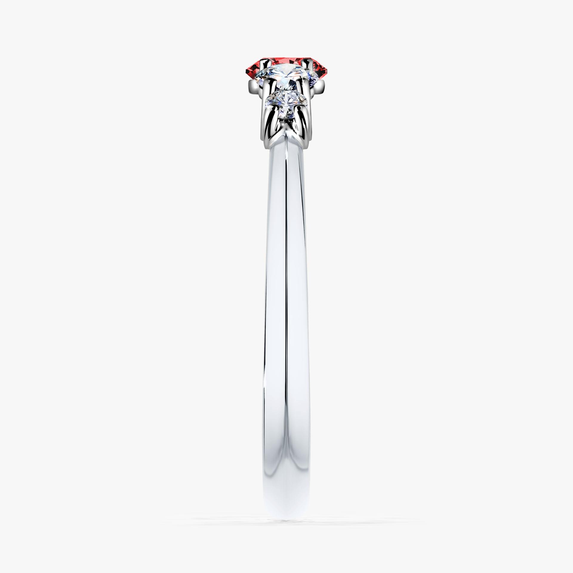 Pierscionek zareczynowy z diamentem czerwony 053 CT z bialego zlota my darling 03