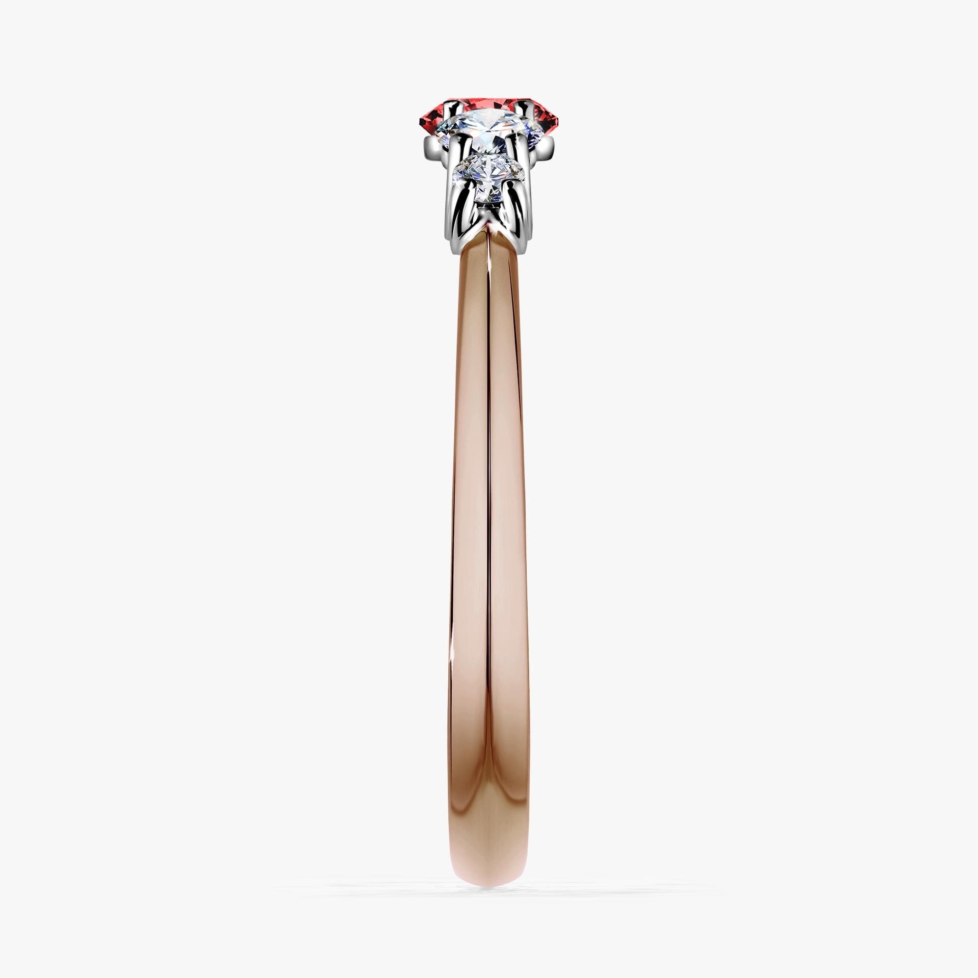 Pierscionek zareczynowy z diamentem czerwony 053 CT z rozowego zlota my darling 03