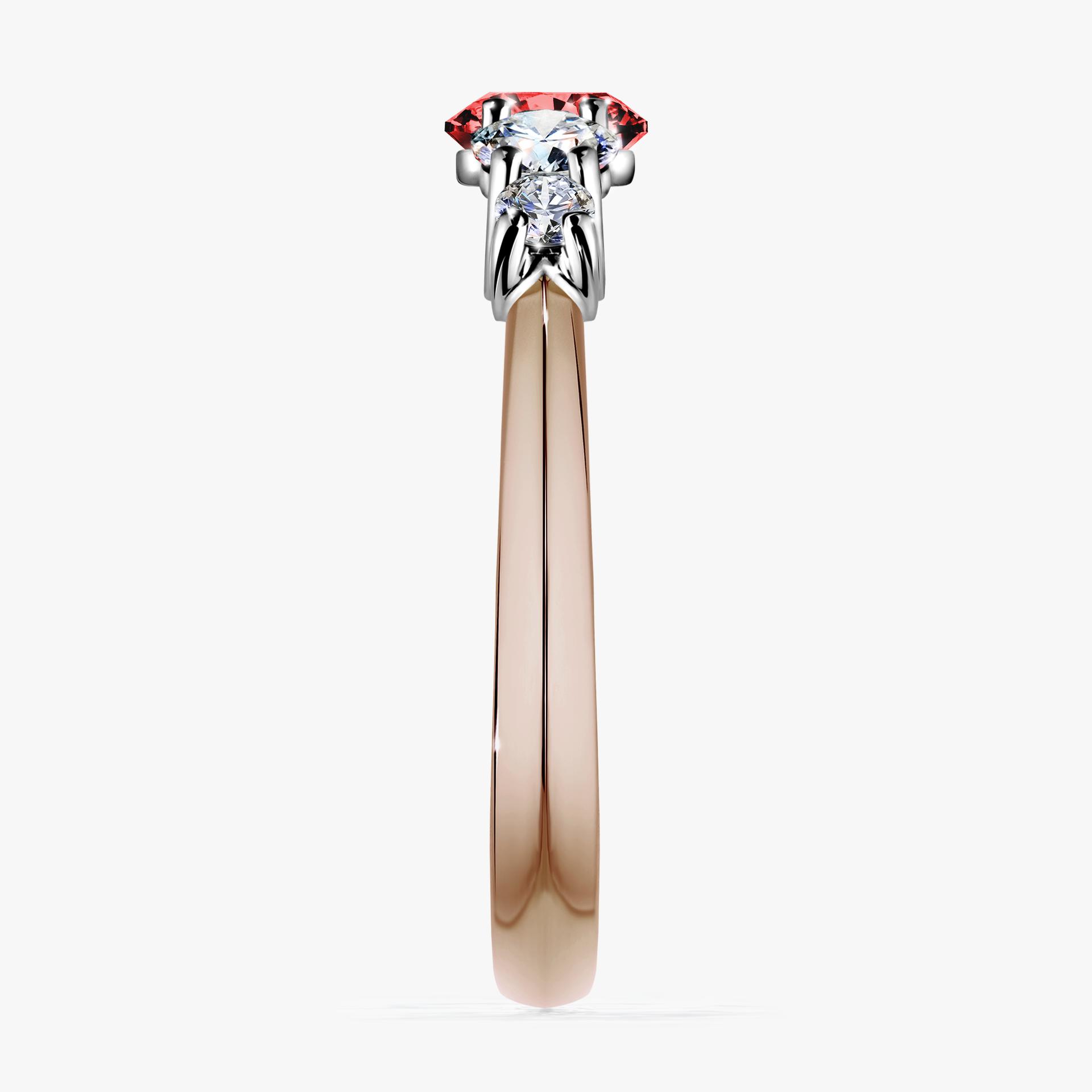 Pierścionek zaręczynowy My Darling z różowego złota z czerwonym diamentem 0,96ct