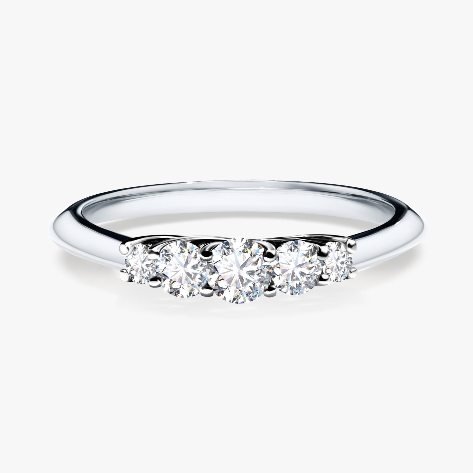 Pierscionek zareczynowy z diamentem laboratoryjnym 022 CT z bialego zlota darling 01