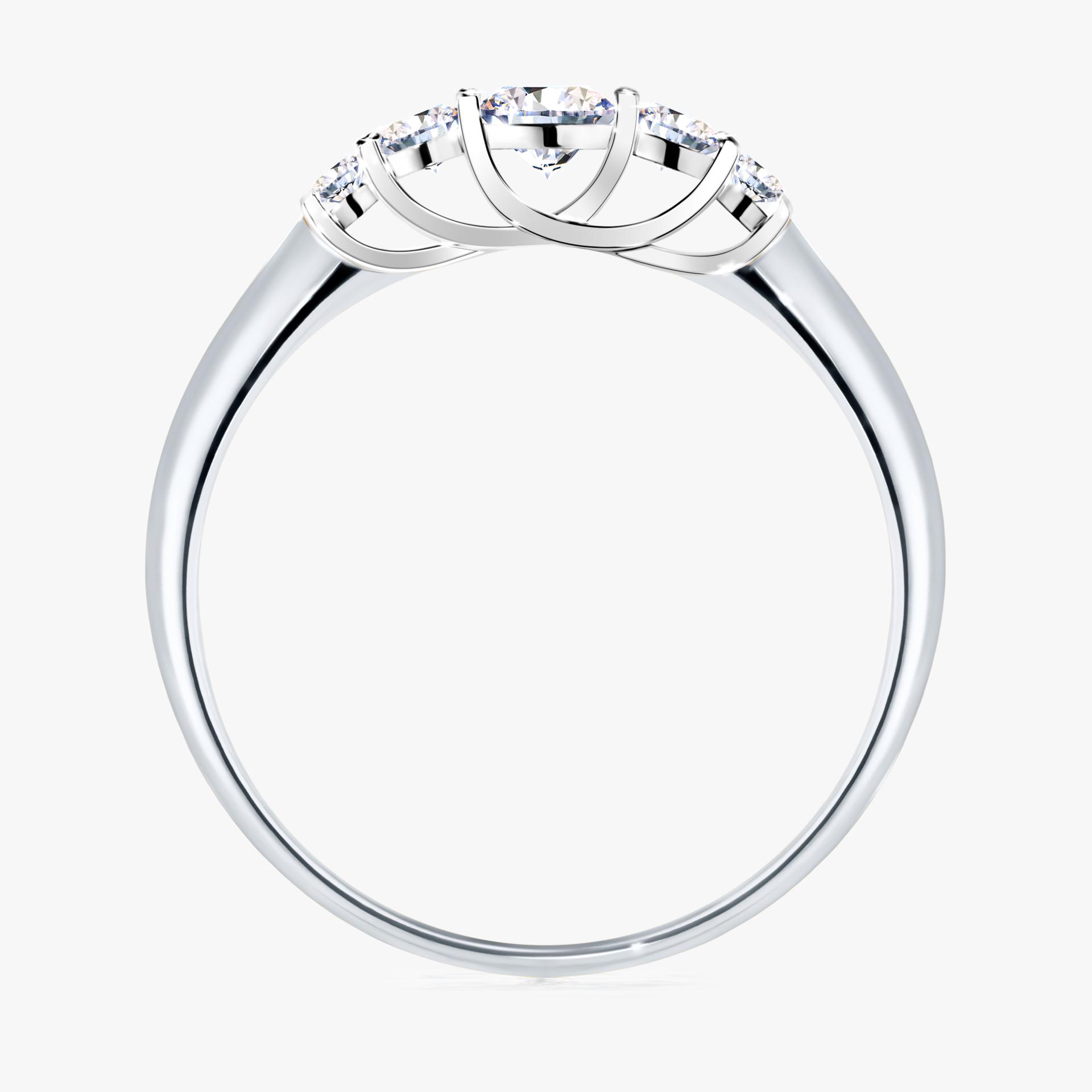 Pierscionek zareczynowy z diamentem laboratoryjnym 022 CT z bialego zlota darling 02