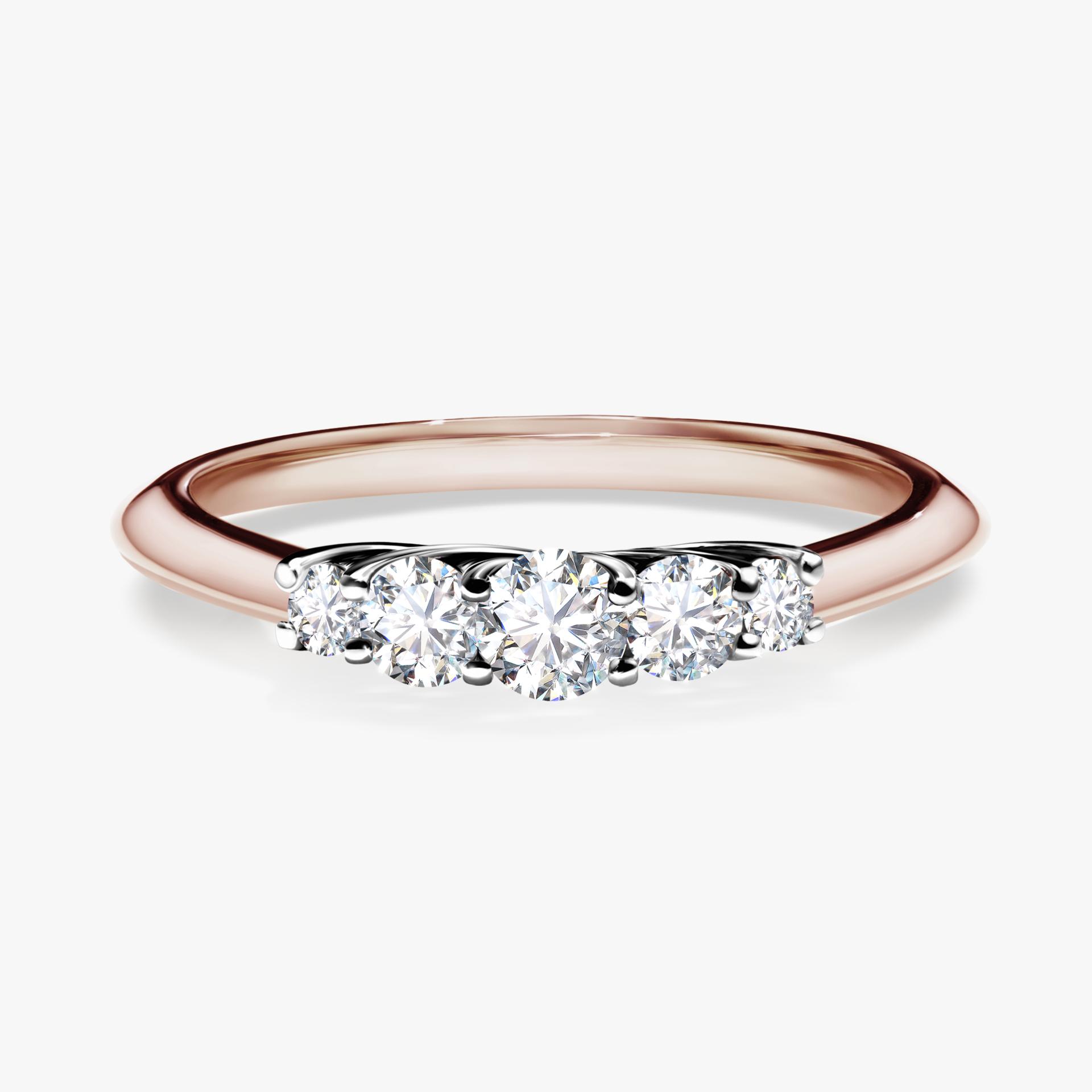 Pierscionek zareczynowy z diamentem laboratoryjnym 022 CT z rozoweg zlota darling 1