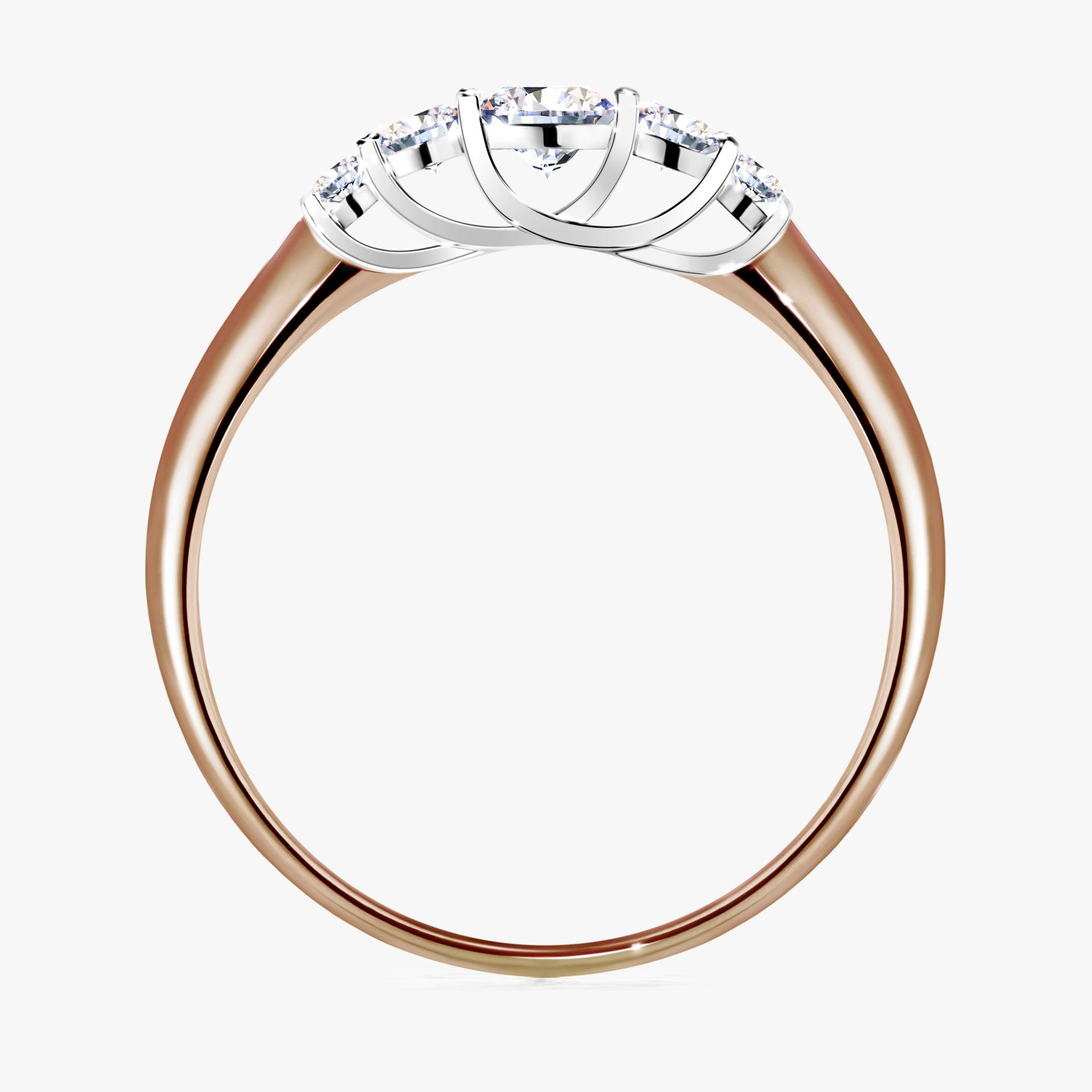 Pierscionek zareczynowy z diamentem laboratoryjnym 022 CT z rozoweg zlota darling 2