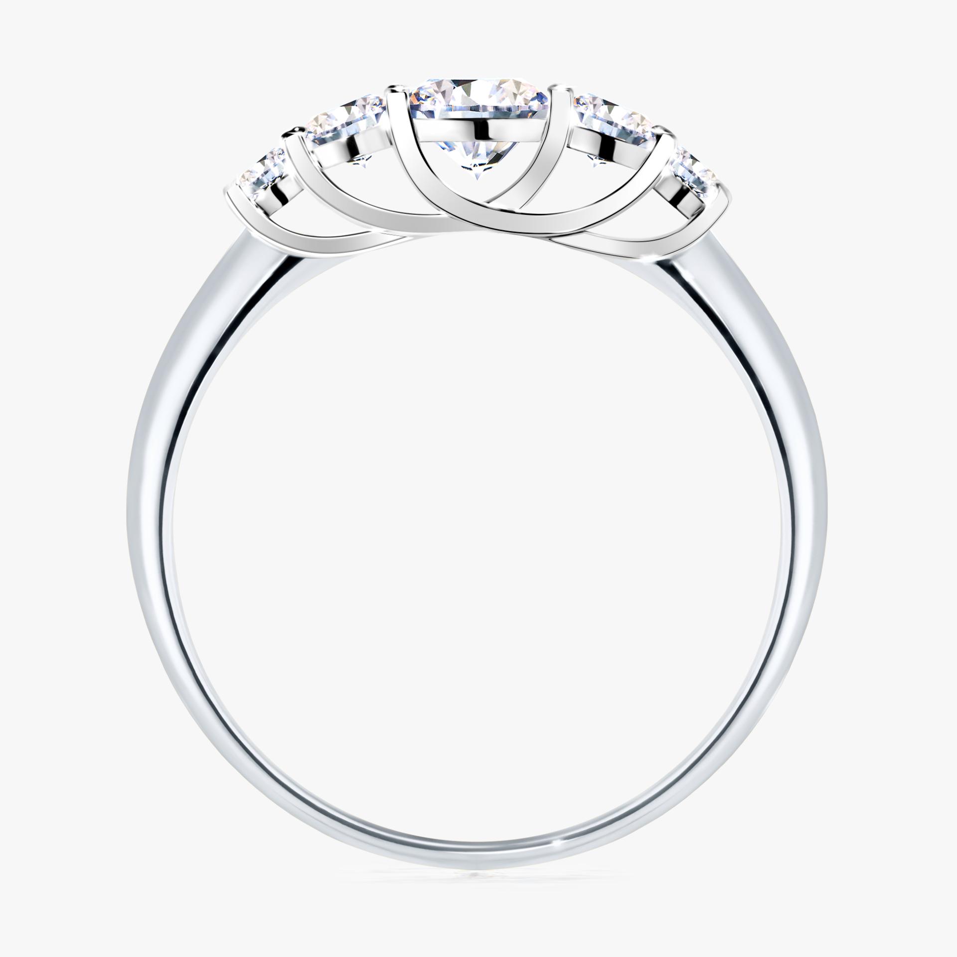 Pierscionek zareczynowy z diamentem laboratoryjnym 053 CT z bialego zlota darling 02