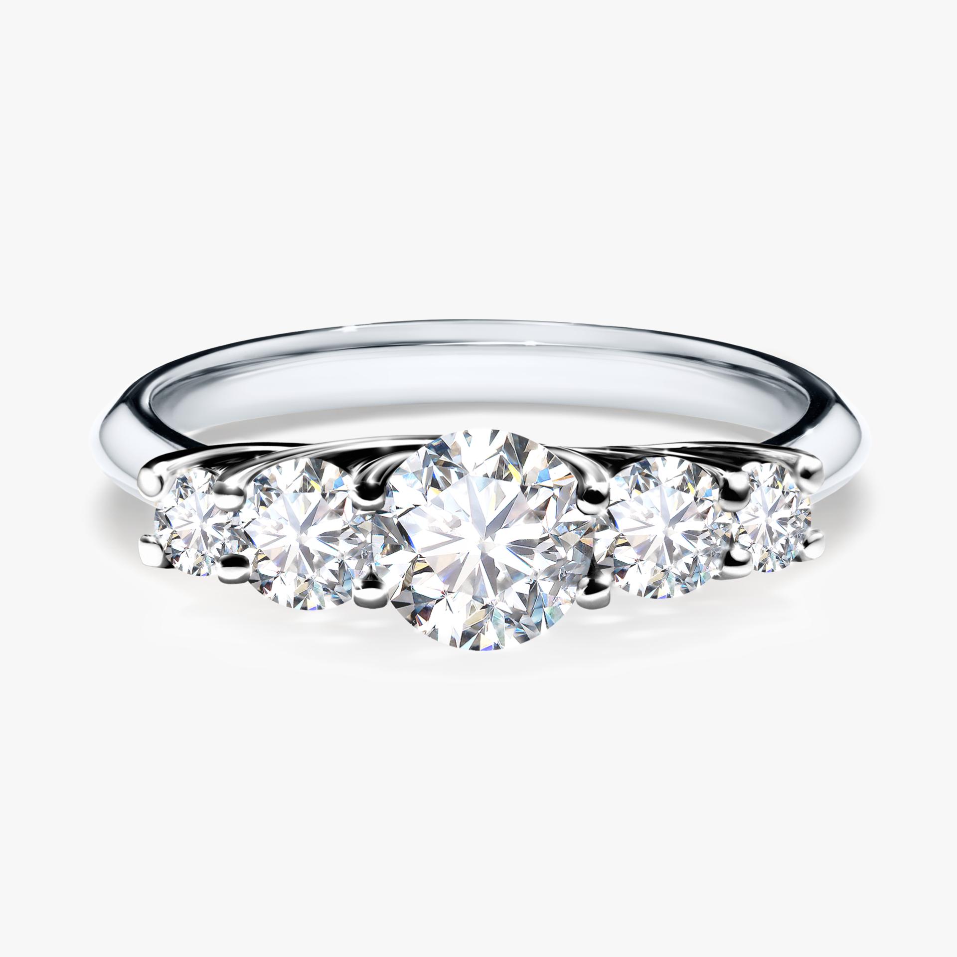 Pierscionek zareczynowy z diamentem laboratoryjnym 096 CT z bialego zlota darling 01