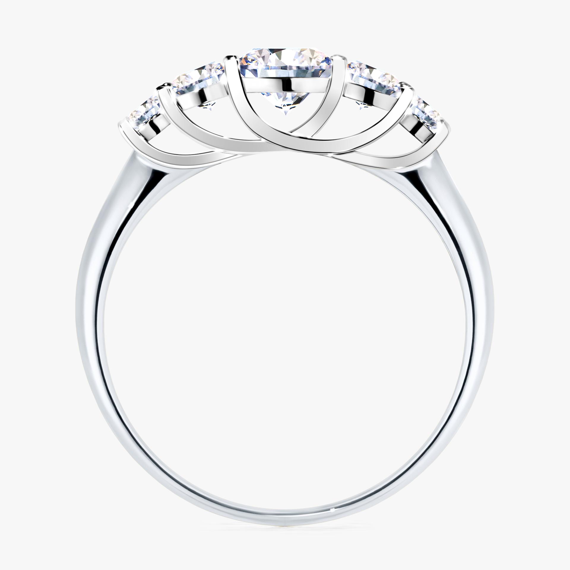 Pierscionek zareczynowy z diamentem laboratoryjnym 096 CT z bialego zlota darling 02