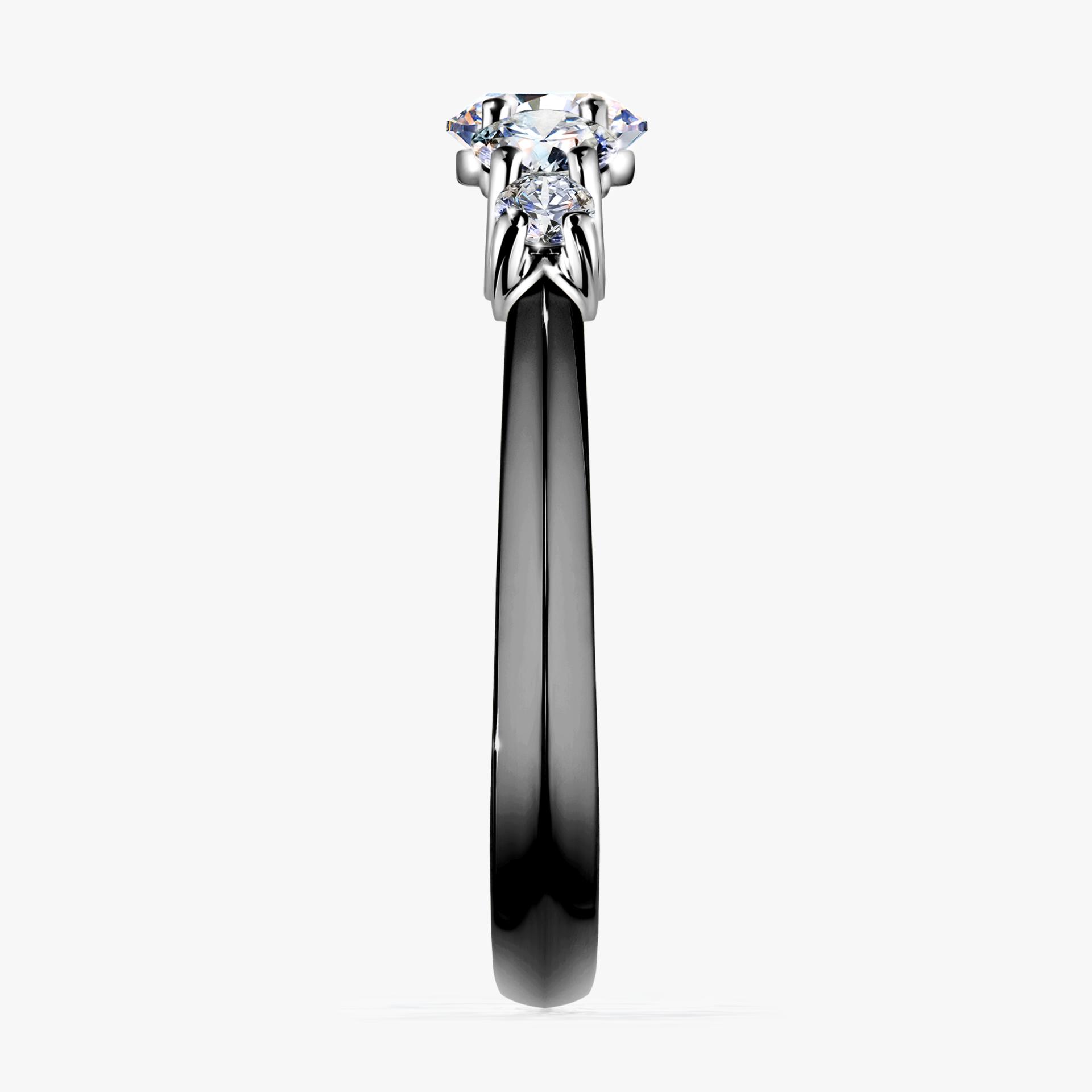 Pierscionek zareczynowy z diamentem laboratoryjnym 096 CT z czarneg zlota darling 3