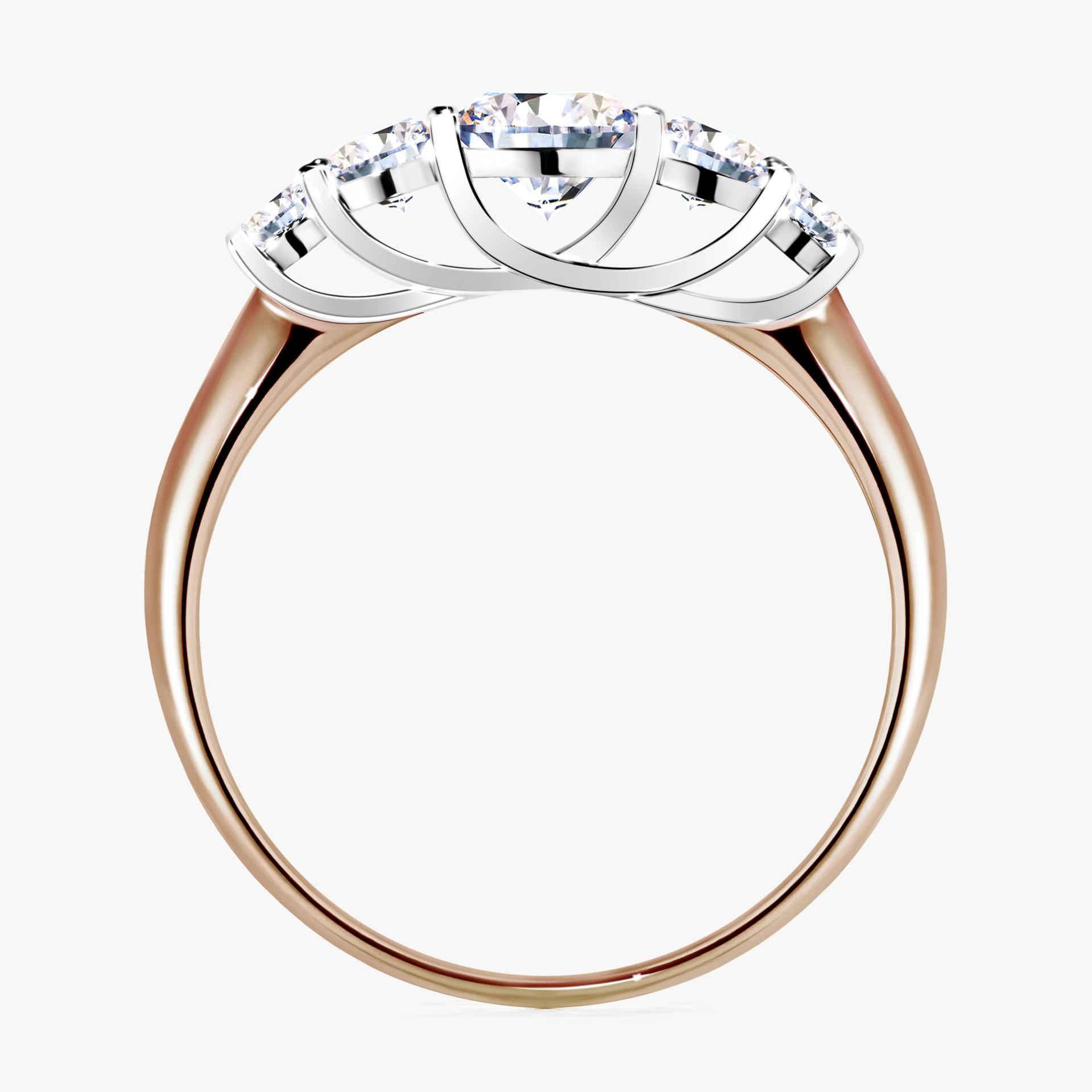 Pierscionek zareczynowy z diamentem laboratoryjnym 096 CT z rozoweg zlota darling 2
