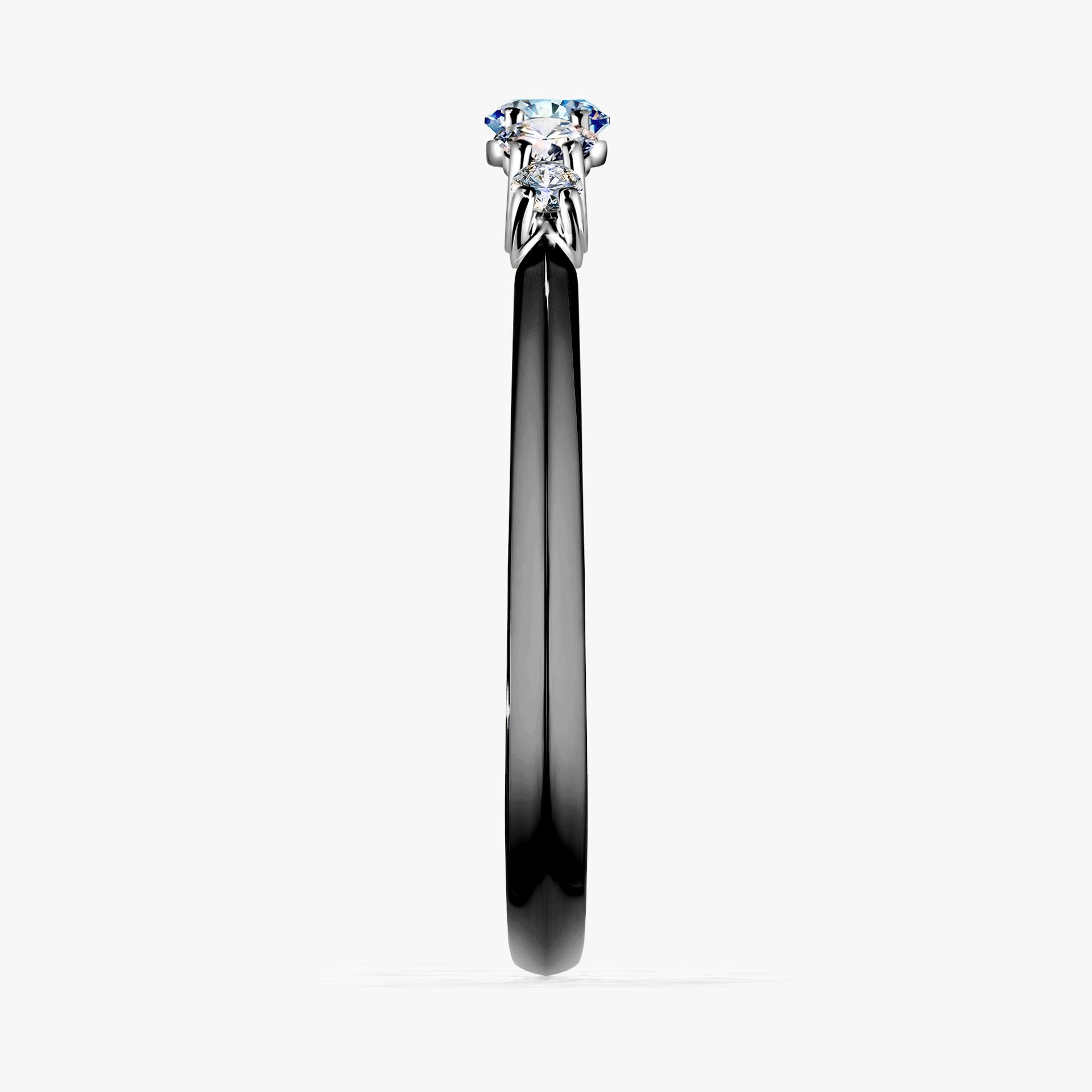 Pierscionek zareczynowy z diamentem niebieski 022 CT z czarnego zlota my darling 03