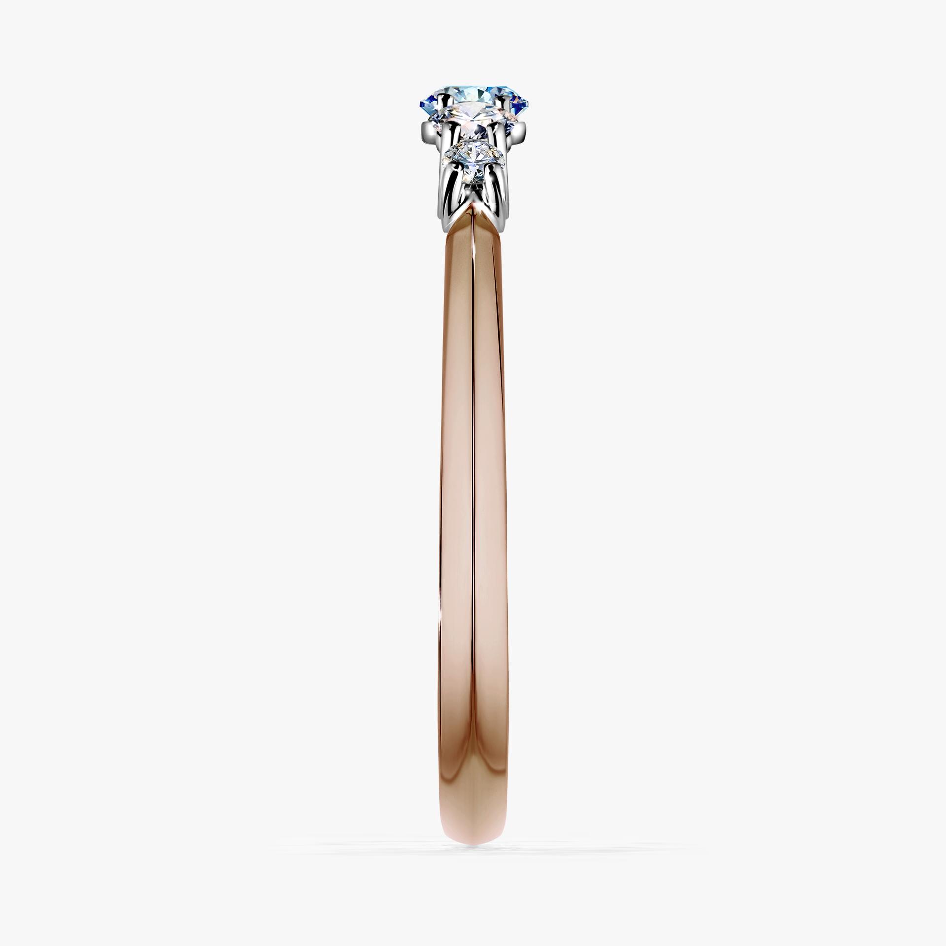 Pierscionek zareczynowy z diamentem niebieski 022 CT z rozowego zlota my darling 03