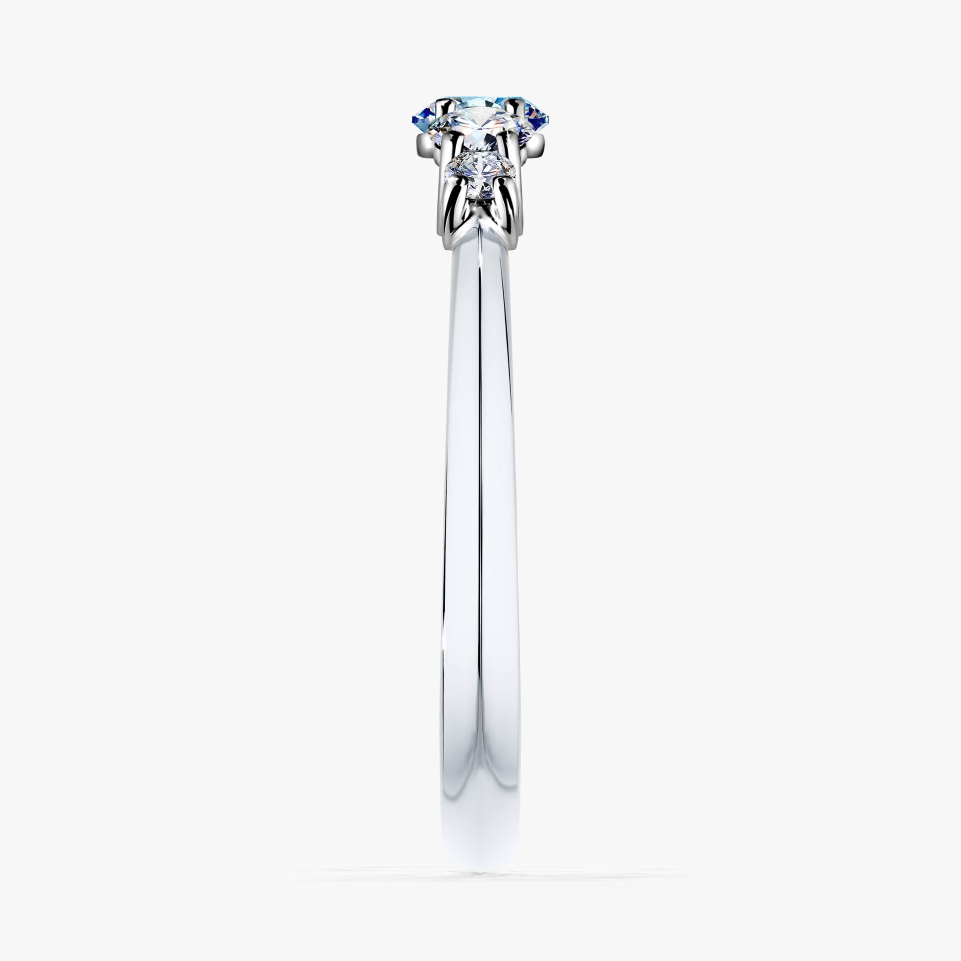 Pierscionek zareczynowy z diamentem niebieski 053 CT z bialego zlota my darling 03