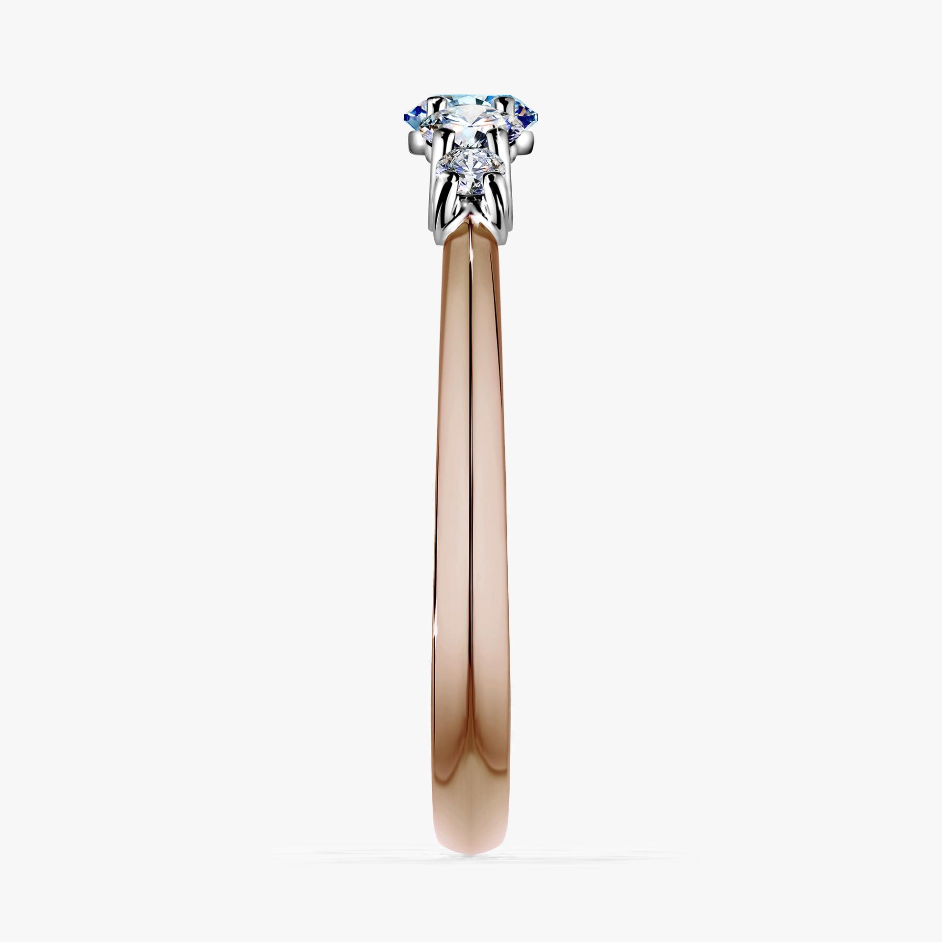 Pierscionek zareczynowy z diamentem niebieski 053 CT z rozowego zlota my darling 03