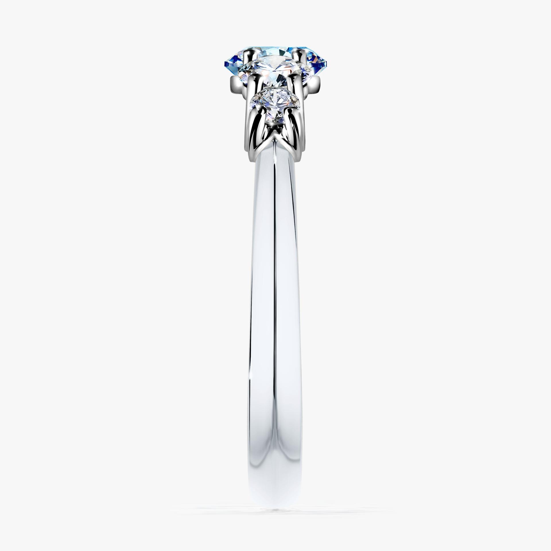 Pierscionek zareczynowy z diamentem niebieski 096 CT z bialego zlota my darling 03