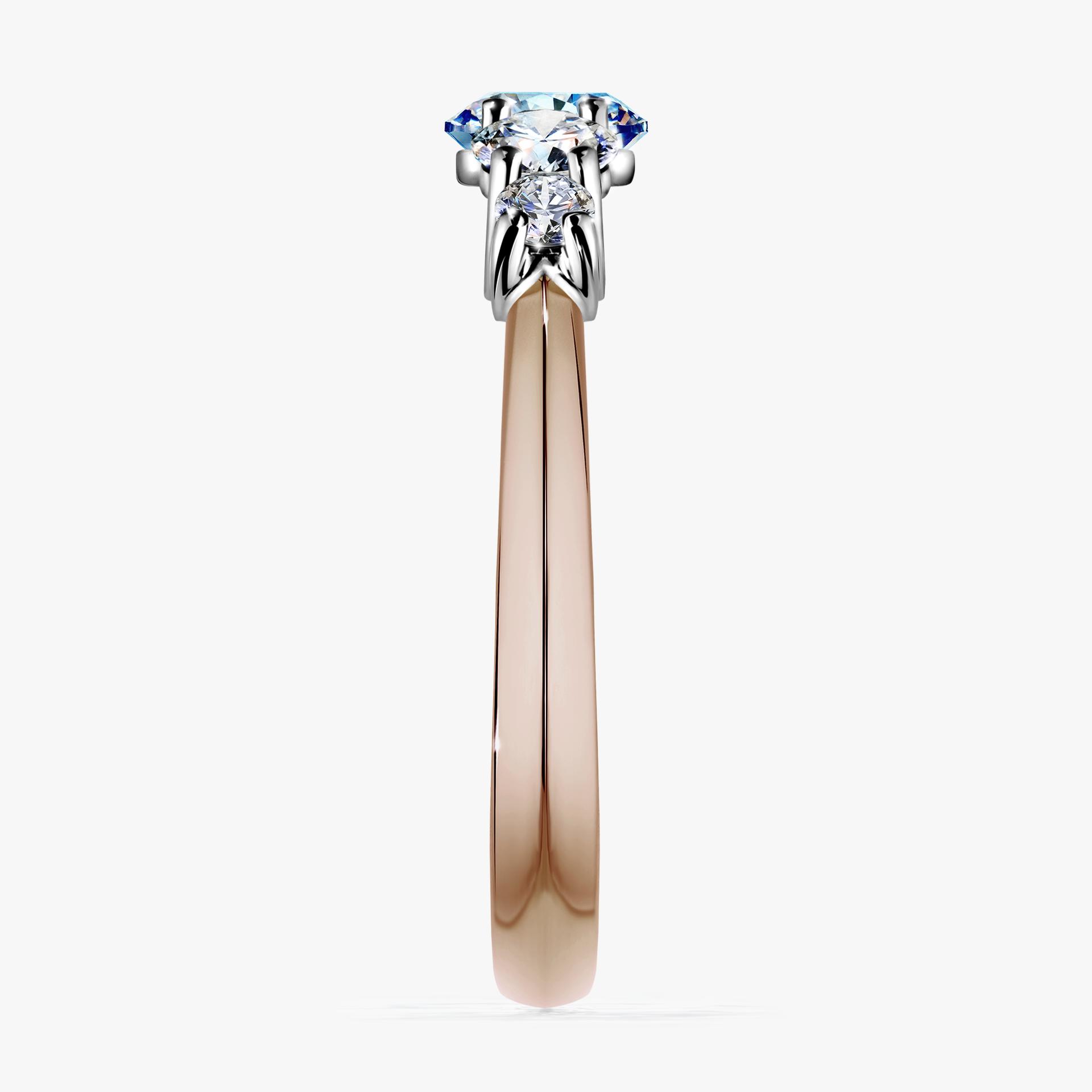 Pierscionek zareczynowy z diamentem niebieski 096 CT z rozowego zlota my darling 03