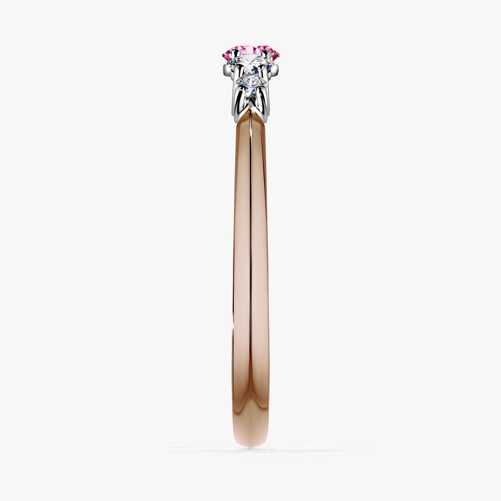 Pierscionek zareczynowy z diamentem rozowy 022 CT z rozowego zlota my darling 03