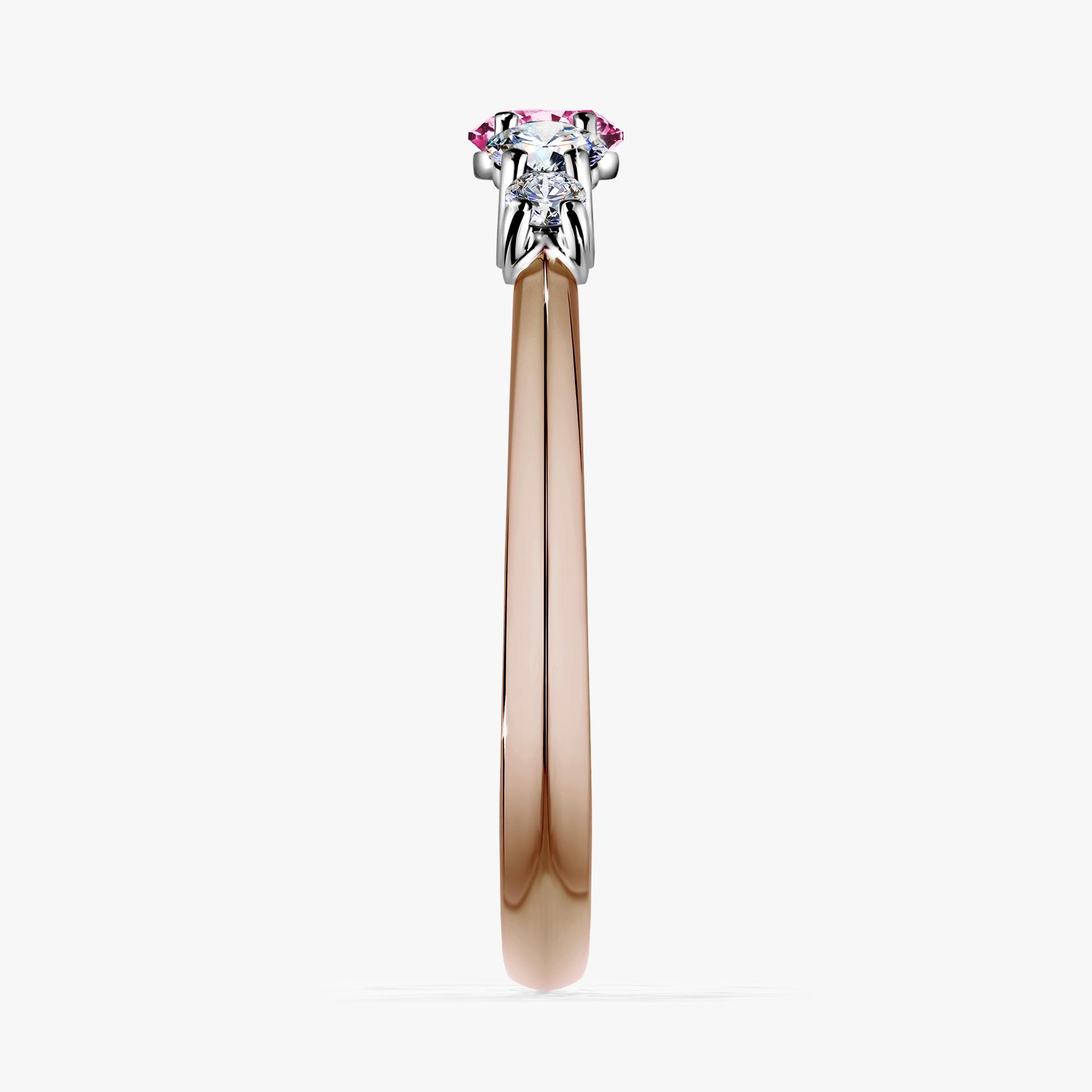 Pierscionek zareczynowy z diamentem rozowy 053 CT z rozowego zlota my darling 03
