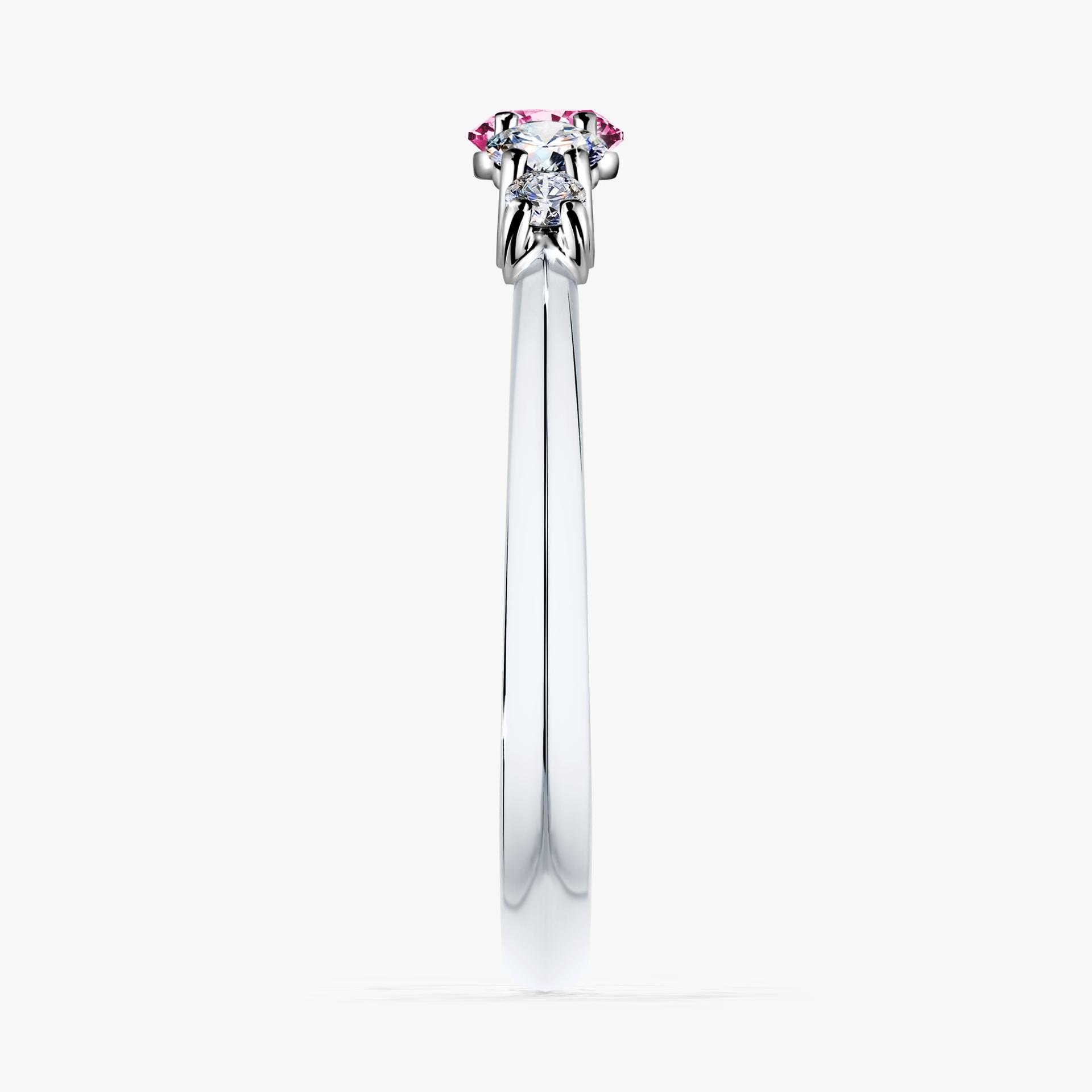 Pierścionek zaręczynowy My Darling z białego złota z różowym diamentem 0,53ct