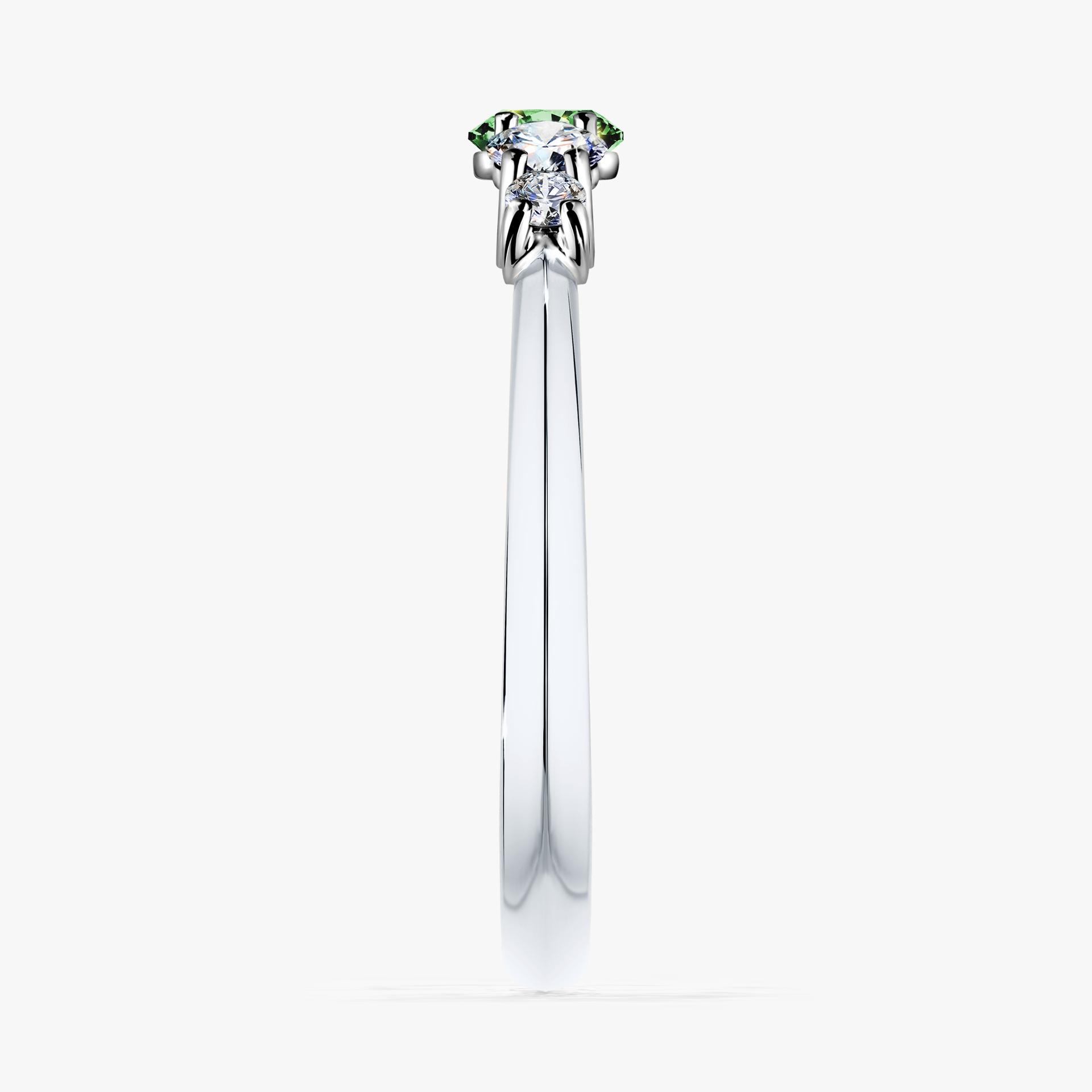 Pierscionek zareczynowy z diamentem zielony_ciemny 053 CT z bialego zlota my darling 03