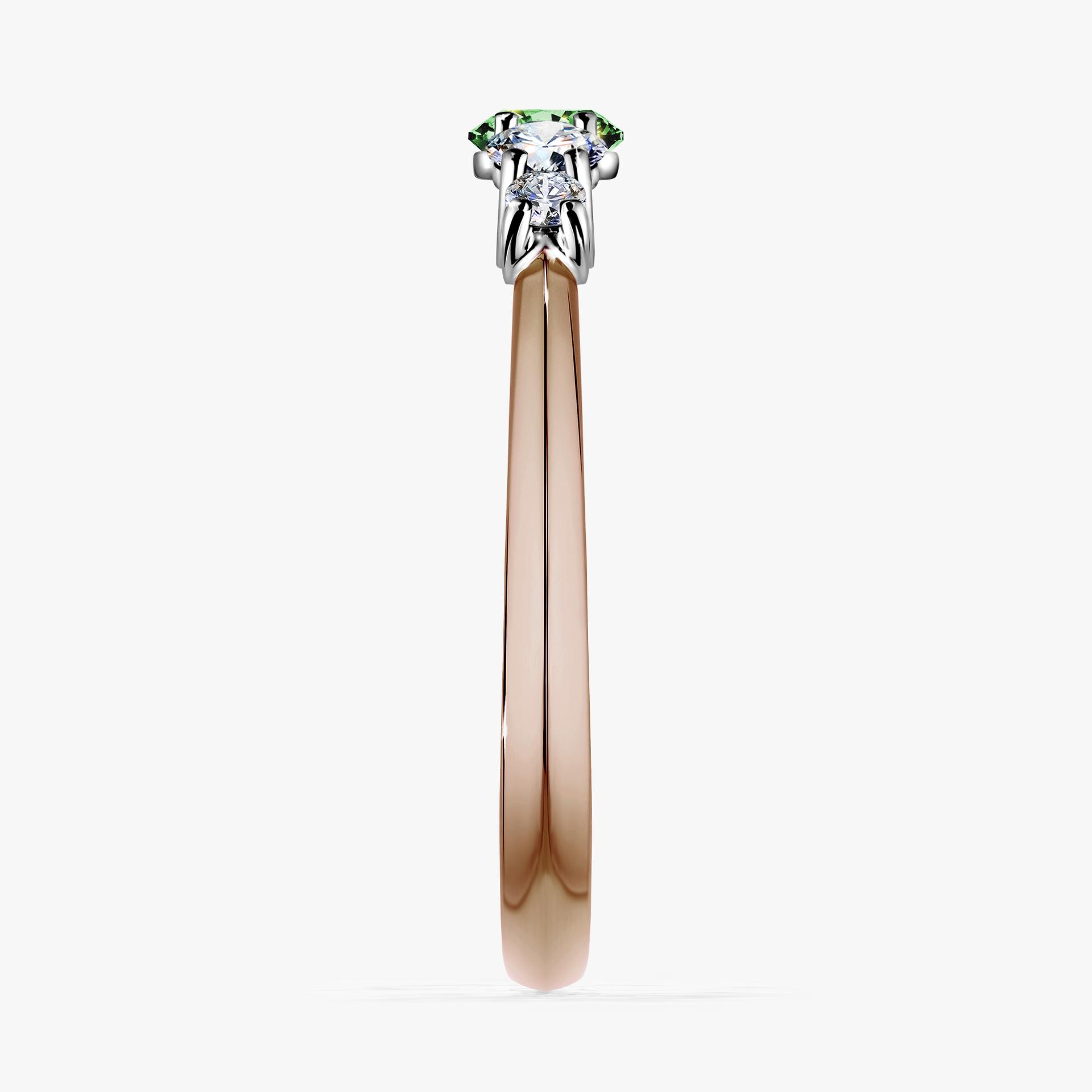 Pierscionek zareczynowy z diamentem zielony_ciemny 053 CT z rozowego zlota my darling 03