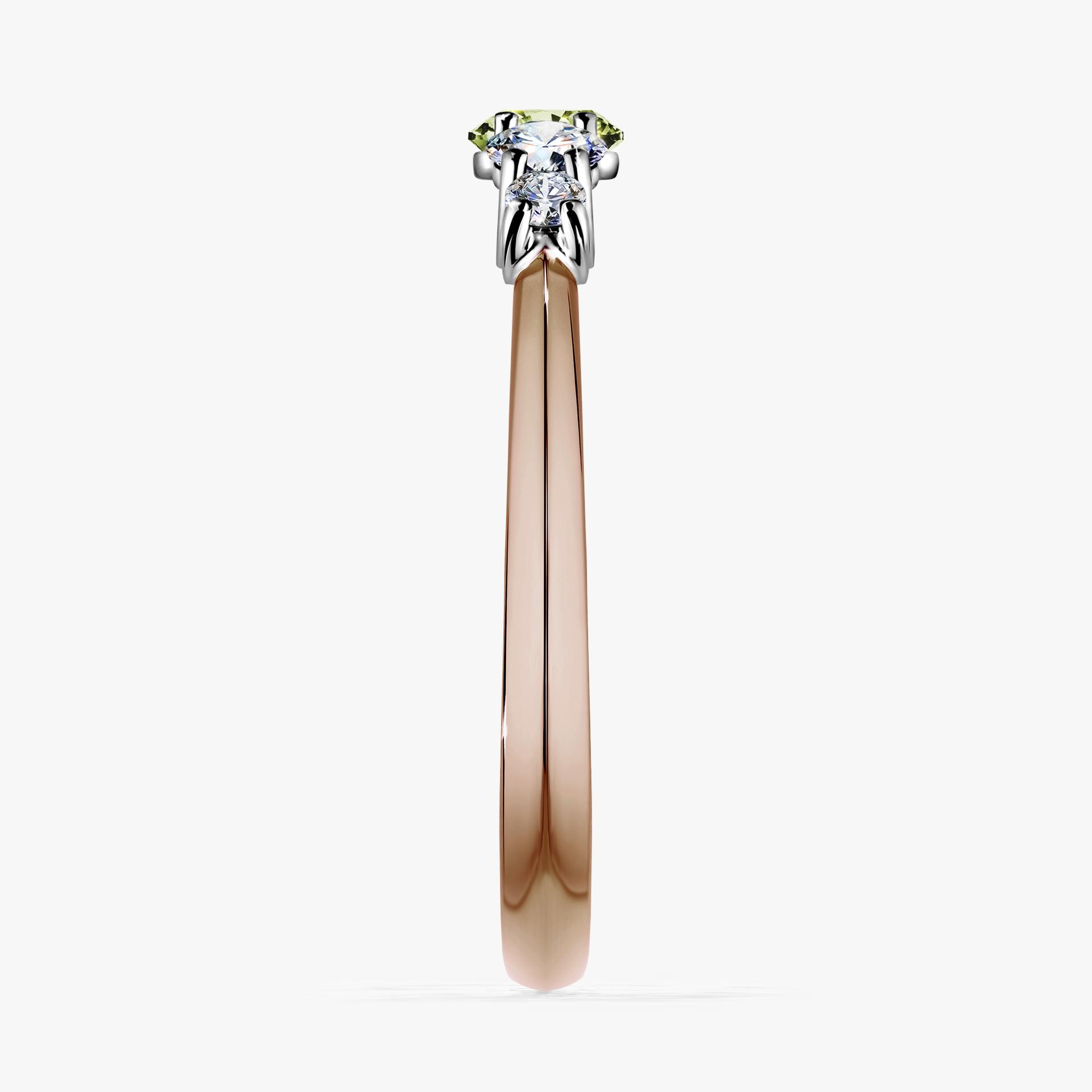 Pierscionek zareczynowy z diamentem zielony_jasny 053 CT z rozowego zlota my darling 03