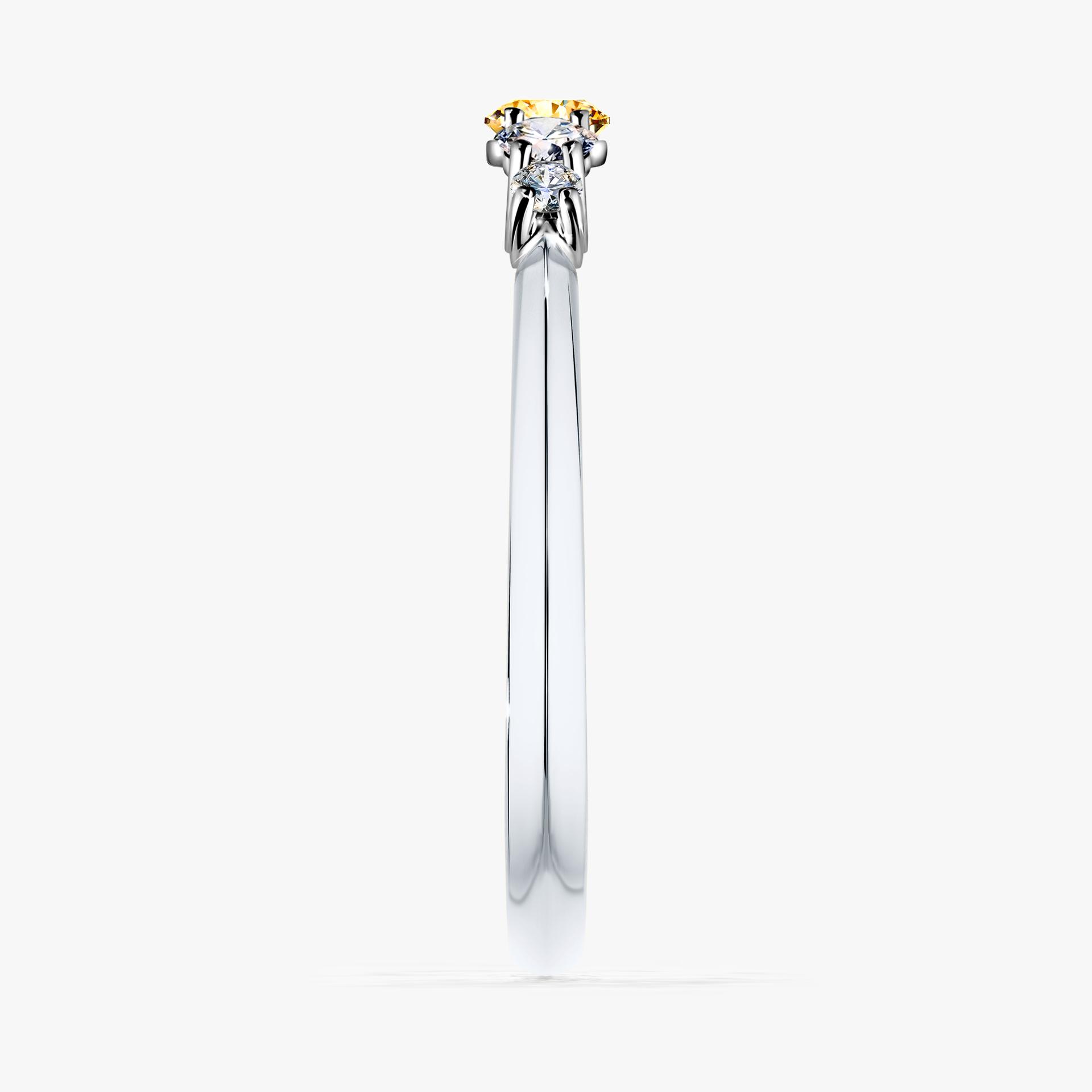 Pierscionek zareczynowy z diamentem zolty 022 CT z bialego zlota my darling 03