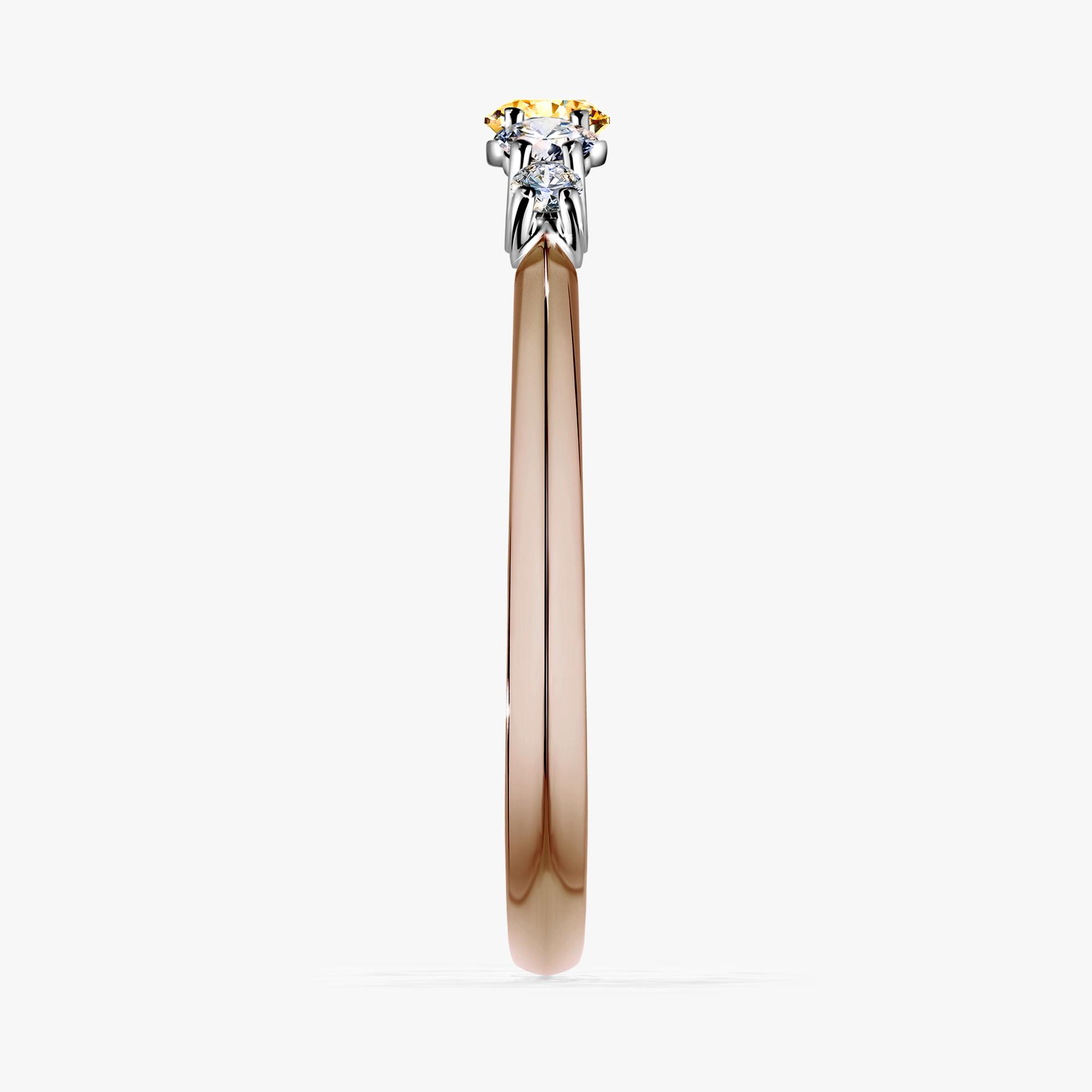 Pierscionek zareczynowy z diamentem zolty 022 CT z rozowego zlota my darling 03