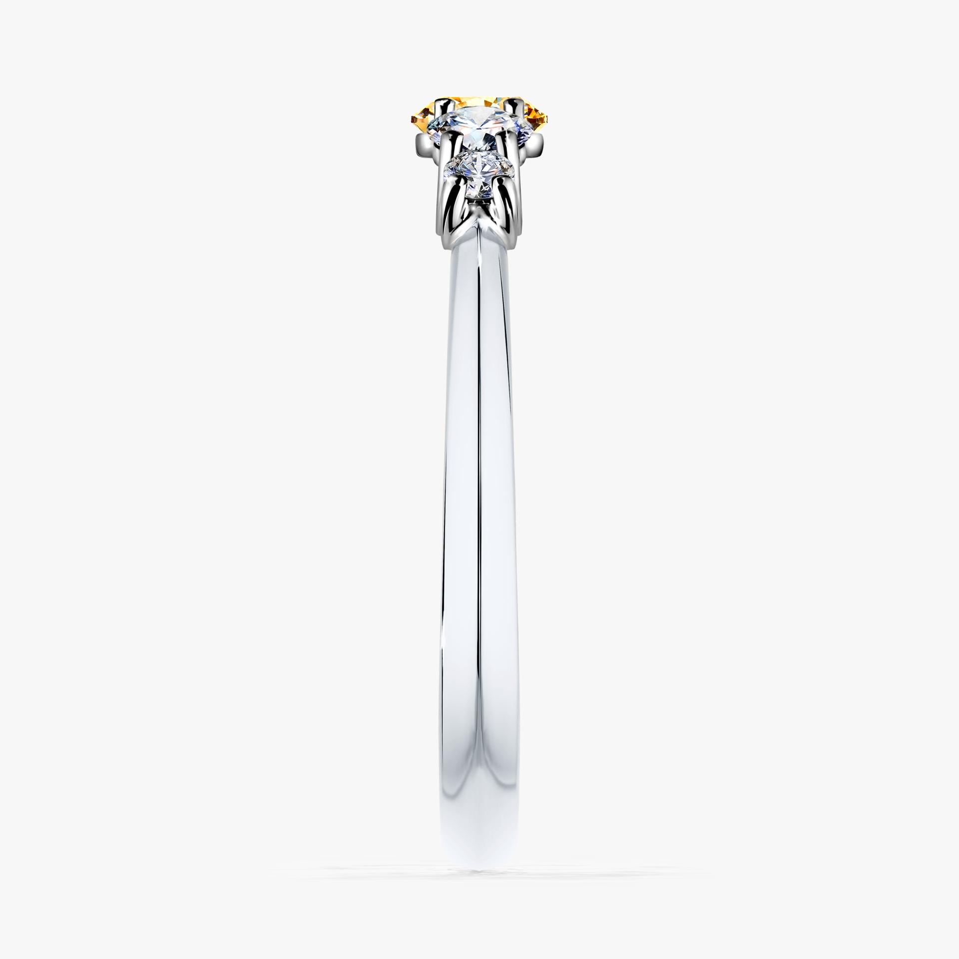 Pierscionek zareczynowy z diamentem zolty 053 CT z bialego zlota my darling 03